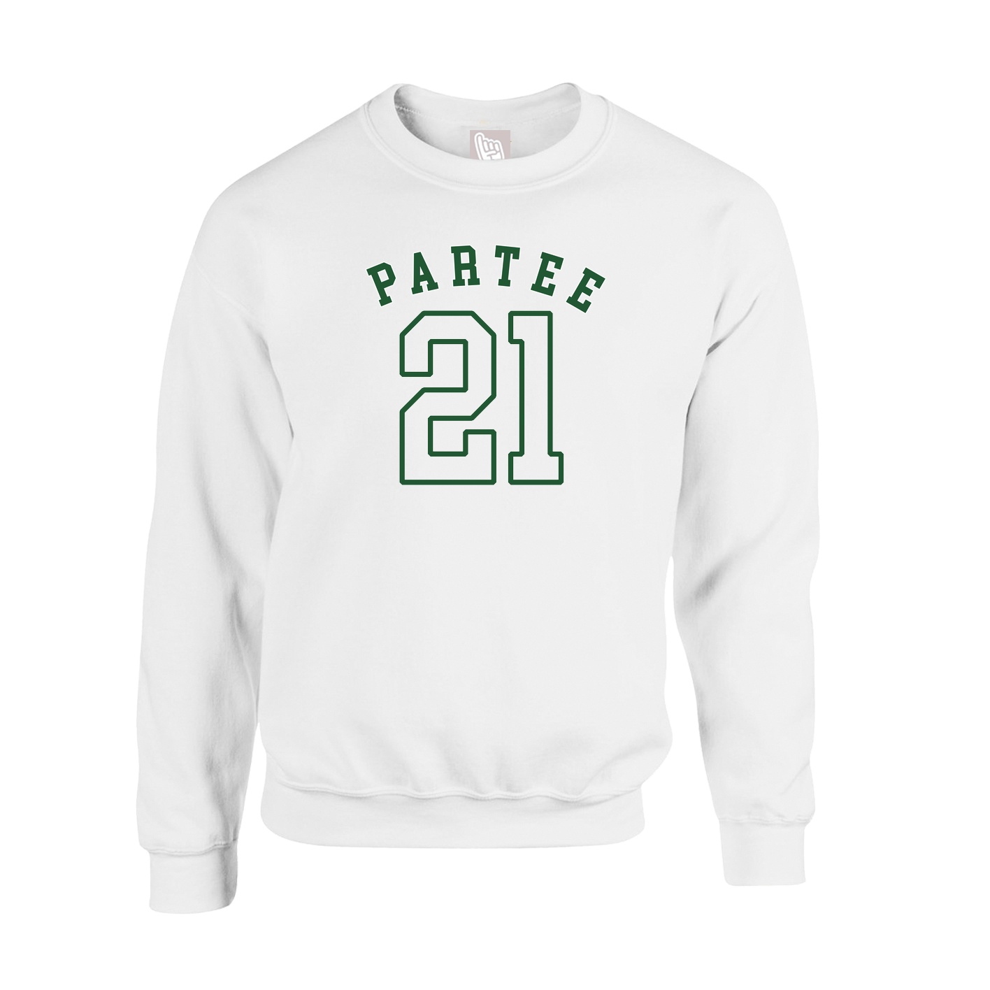 Fleece Crew — Shirsey Arch in White