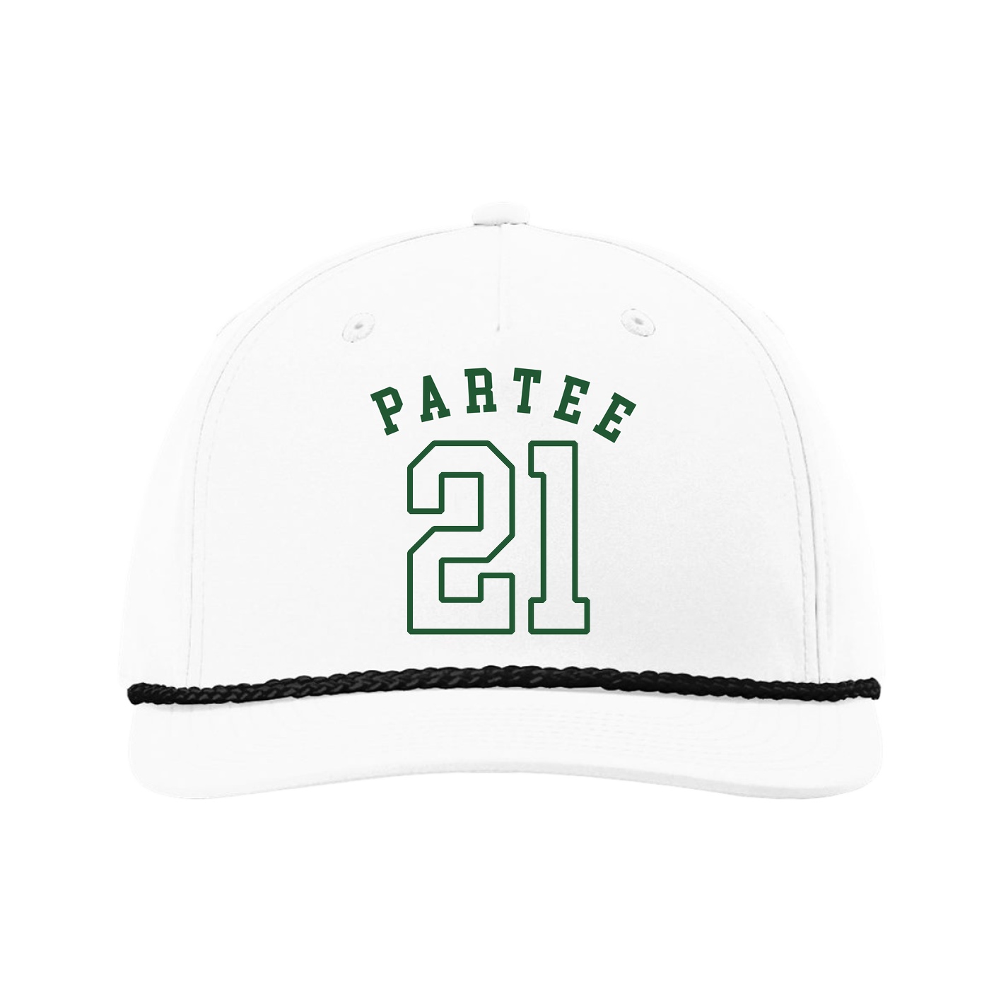 Five-Panel Classic Rope Cap — Shirsey Arch in White