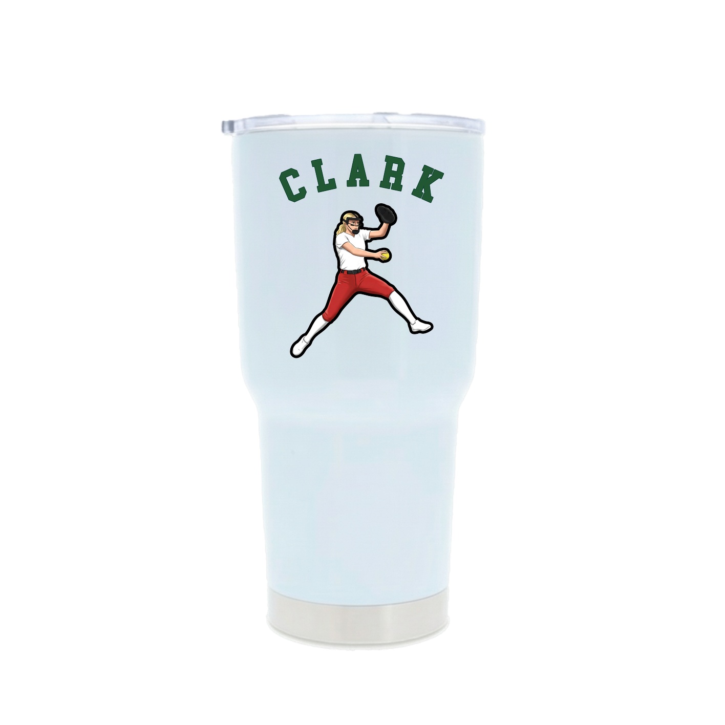30oz Stainless Steel Tumbler — Shirsey Arch in White