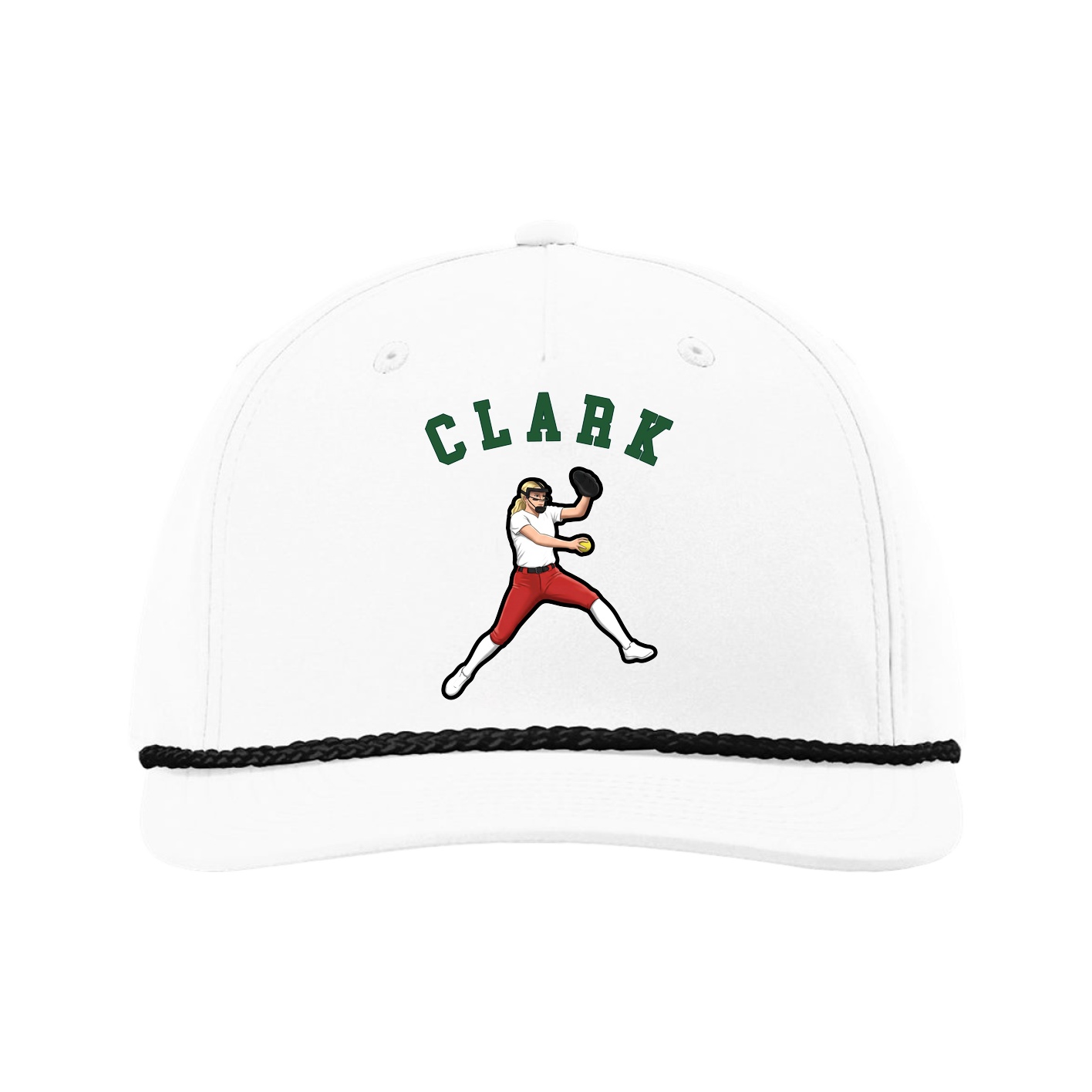 Five-Panel Classic Rope Cap — Shirsey Arch in White