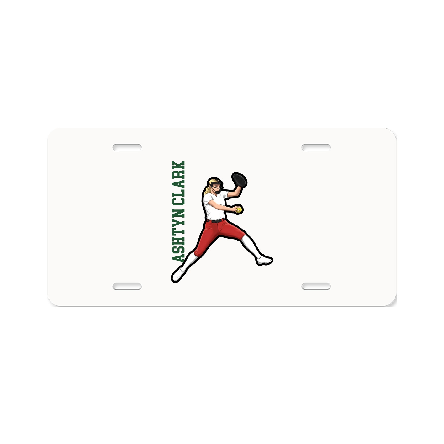 License Plate — Name Vertical in Classic