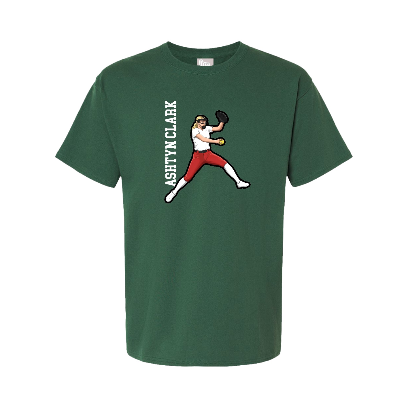 Tee — Name Vertical in Green