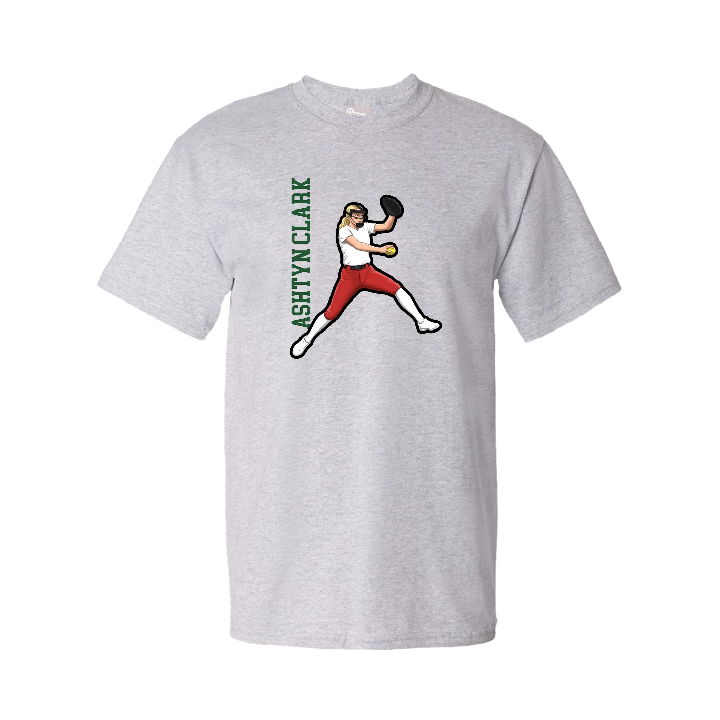 Youth Tee — Name Vertical in Grey