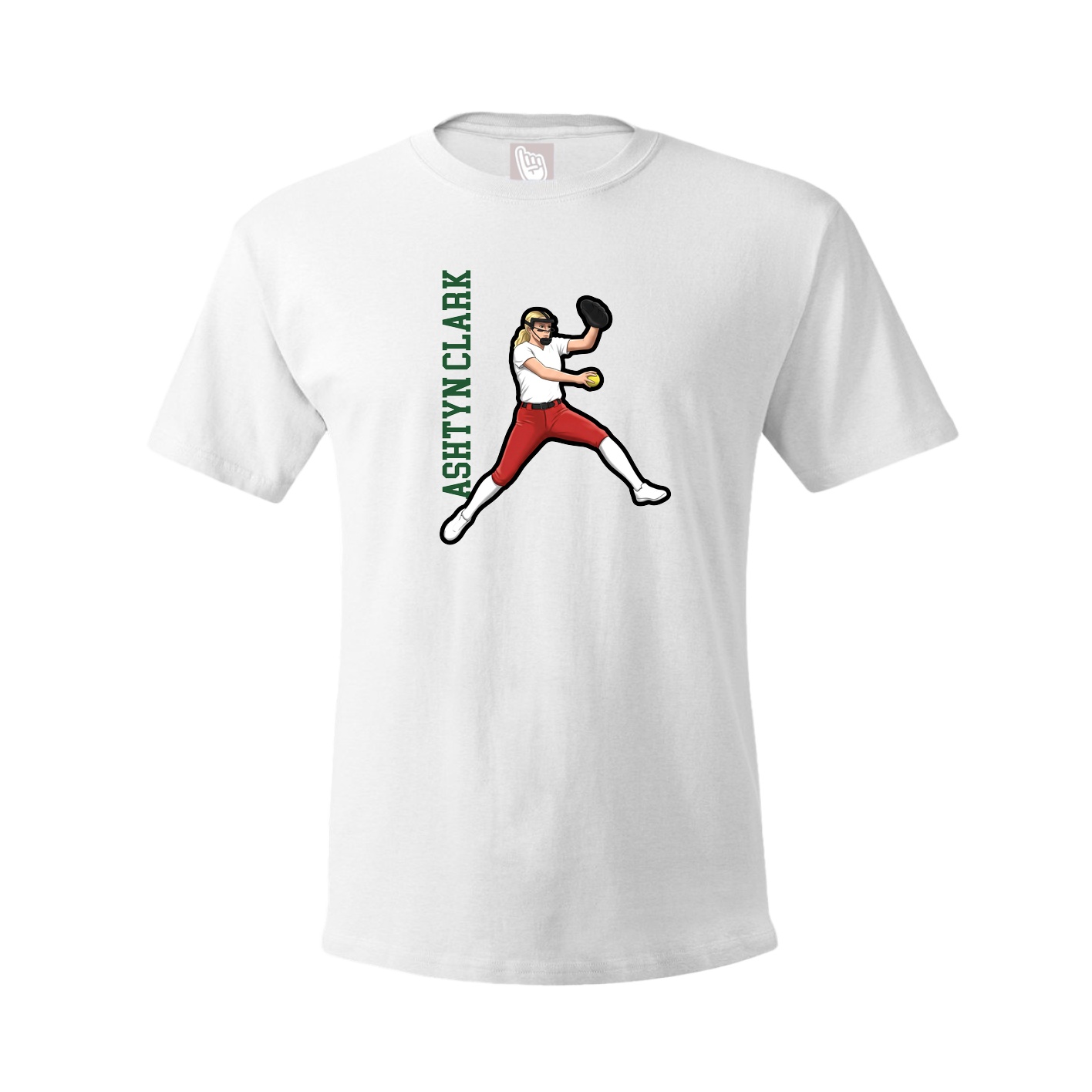 Youth Tee — Name Vertical in White