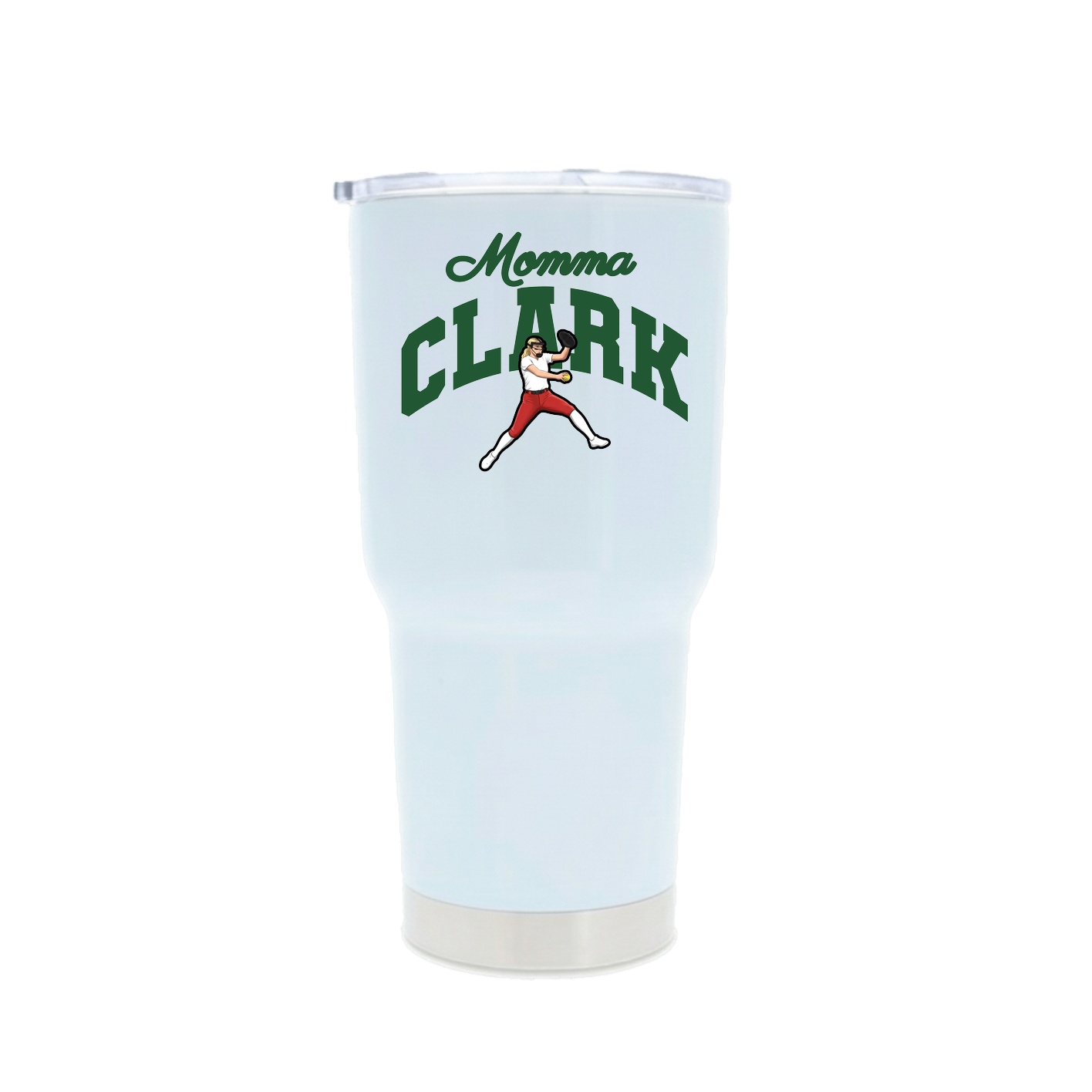 30oz Stainless Steel Tumbler — Mothers Day Arch in White