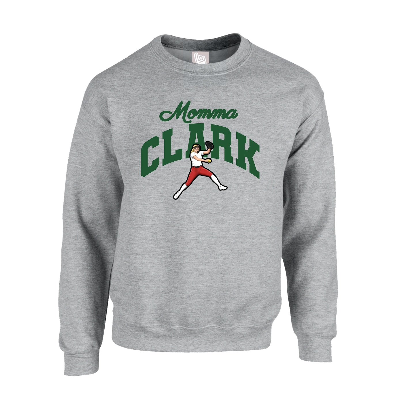 Fleece Crew — Mothers Day Arch in Grey