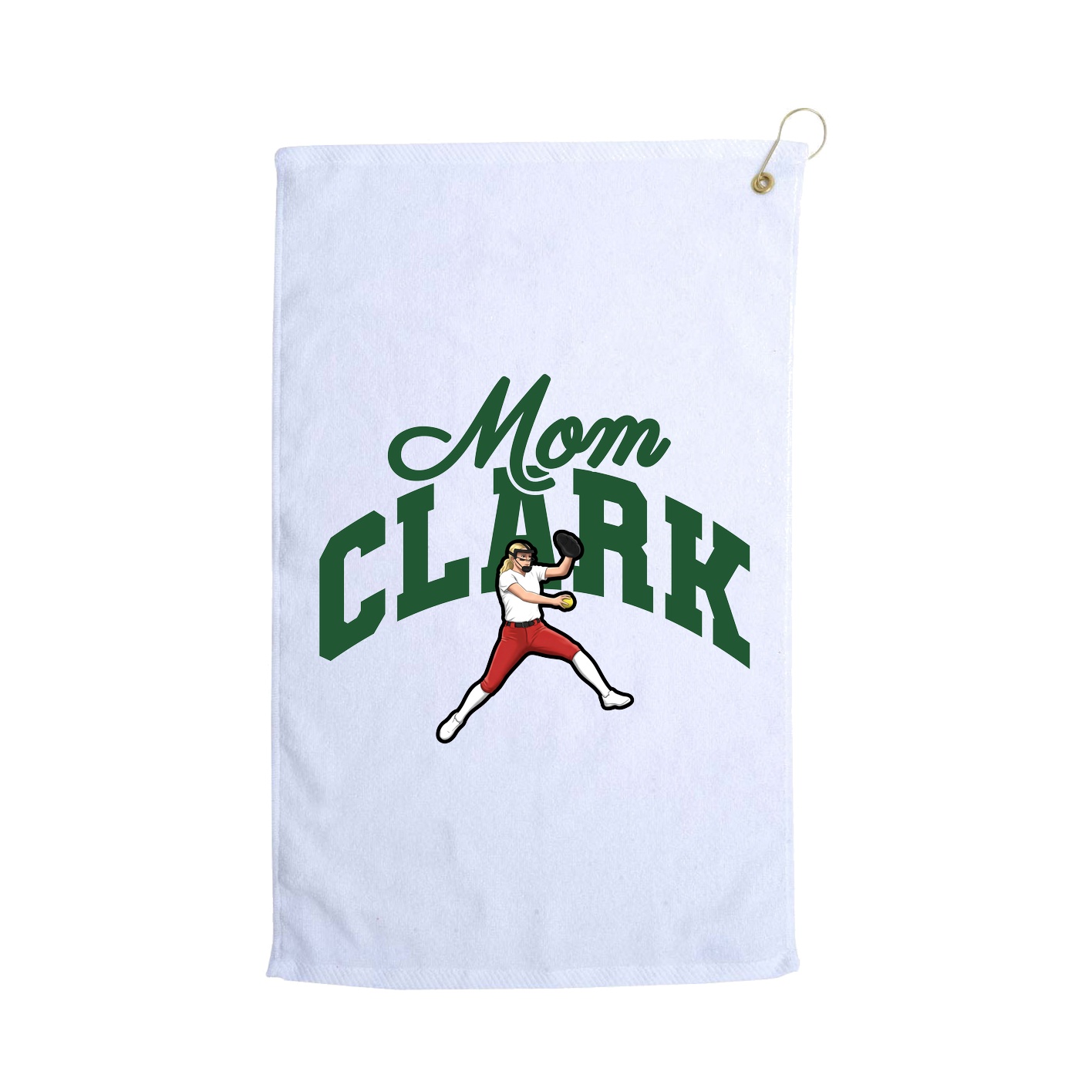 Golf Towel — Mothers Day Arch in White