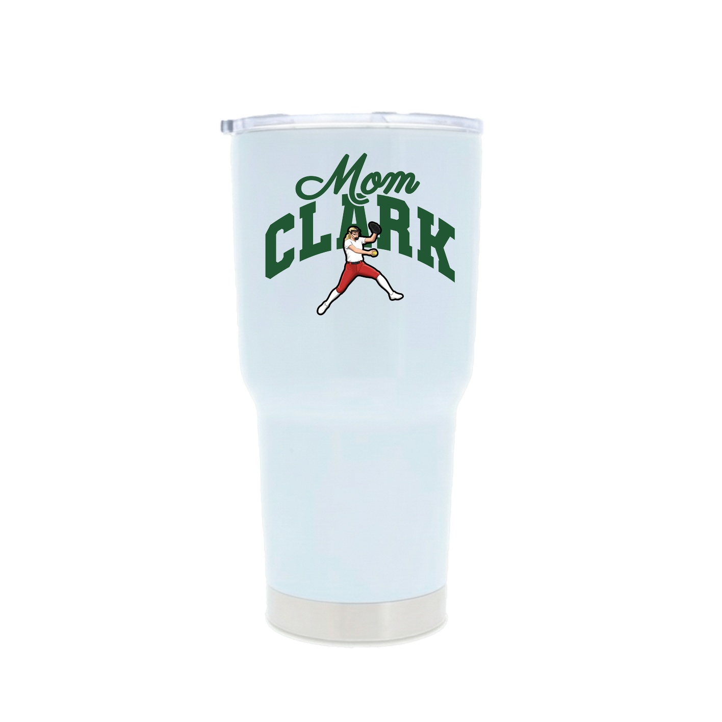 30oz Stainless Steel Tumbler — Mothers Day Arch in White