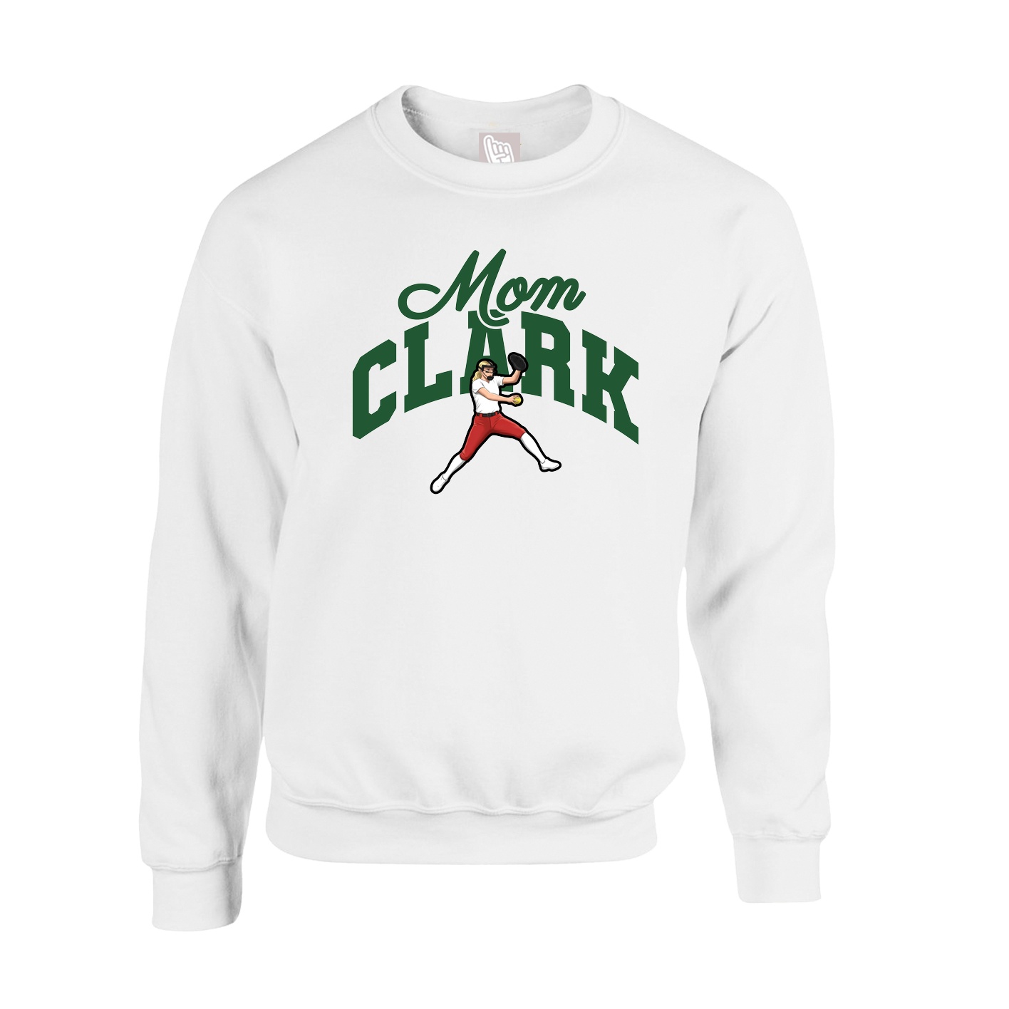 Fleece Crew — Mothers Day Arch in White