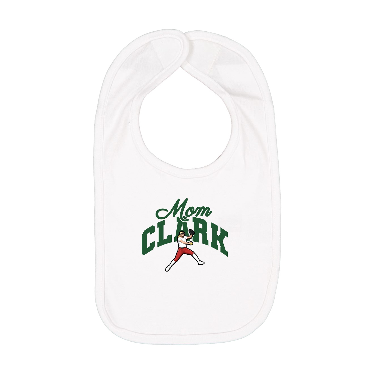 Infant Bib — Mothers Day Arch in White