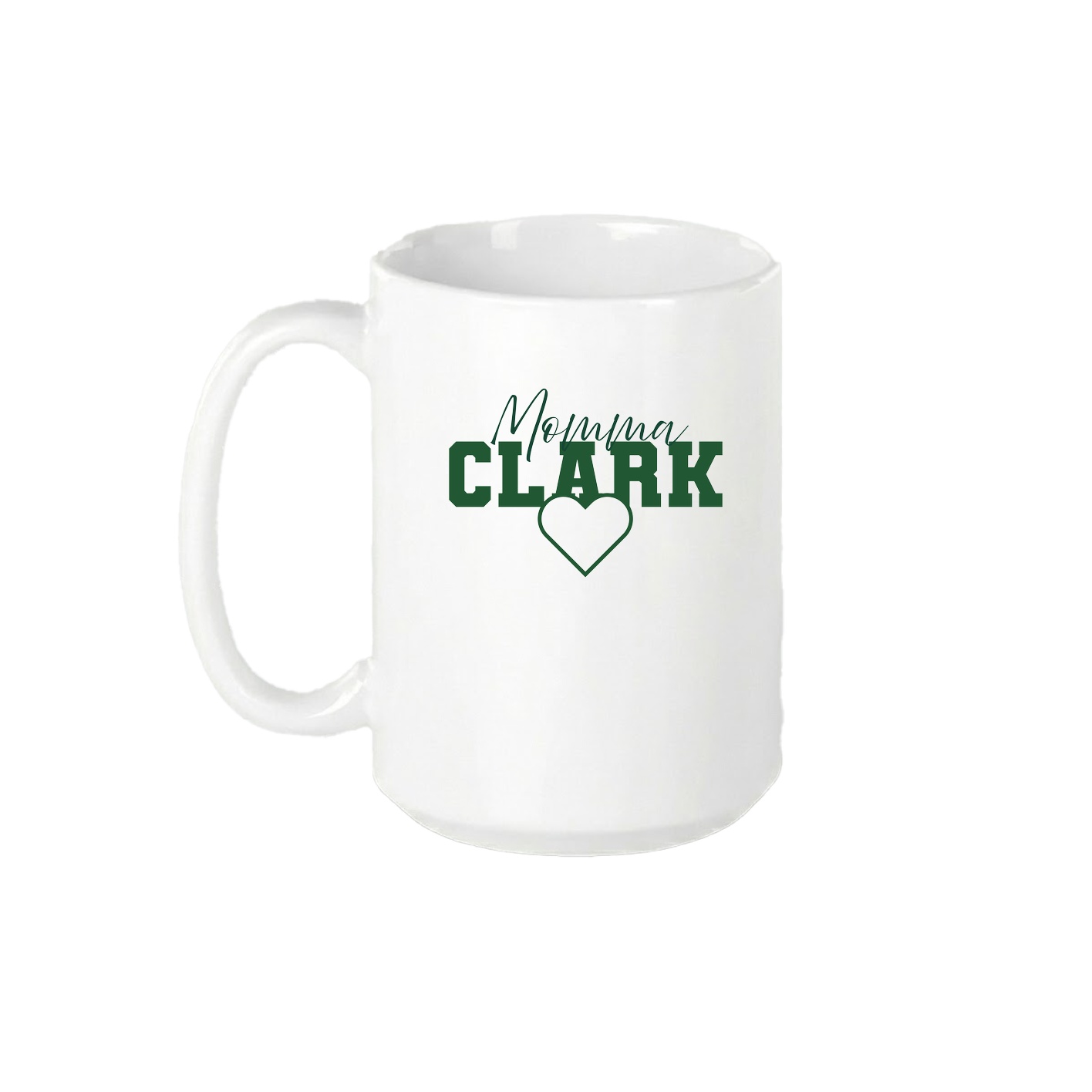 15oz Coffee Mug — Mothers Day Heart in White