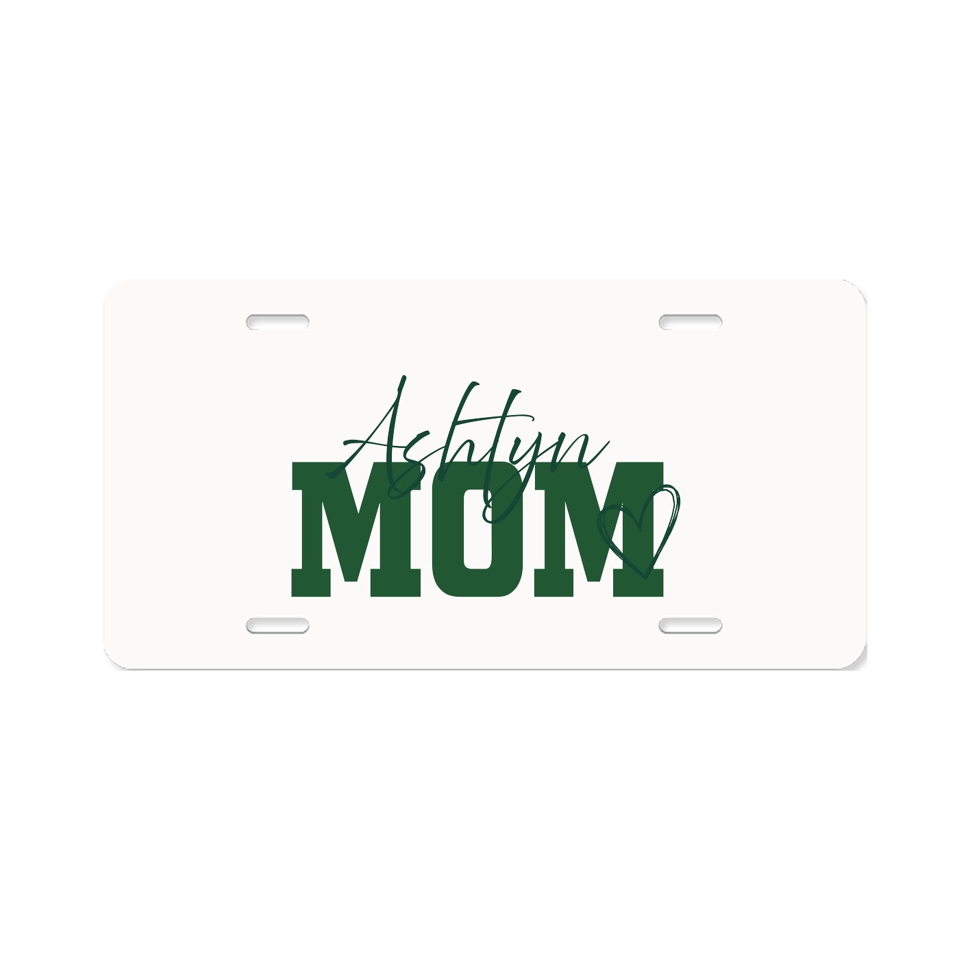 License Plate — Mothers Day Script in Classic