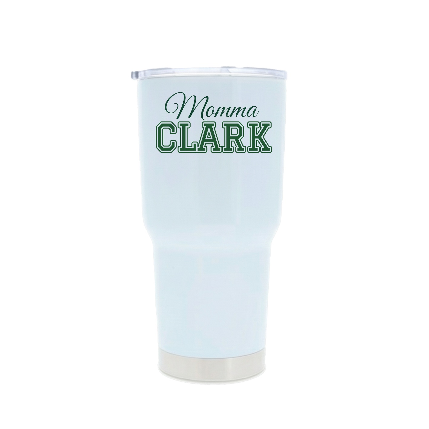 30oz Stainless Steel Tumbler — Mothers Day Block in White