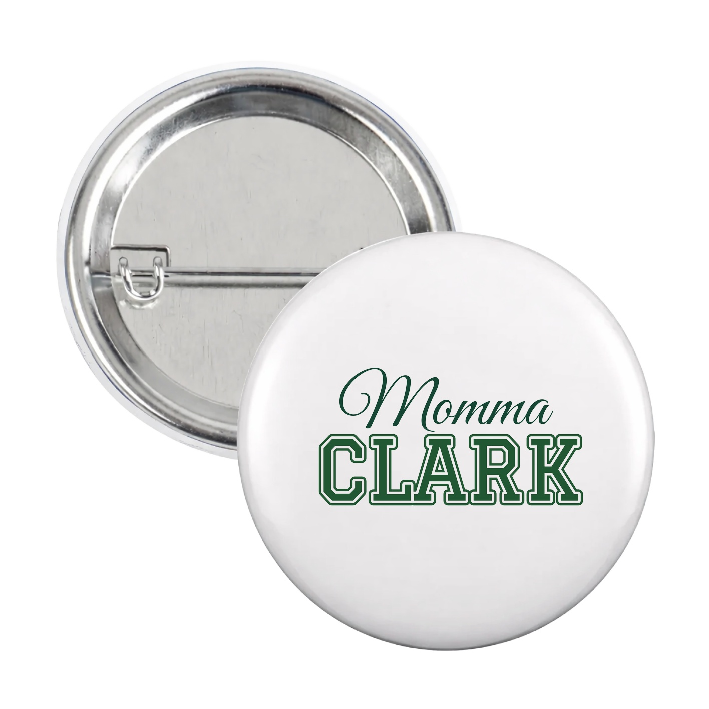 Game Day Button — Mothers Day Block in White