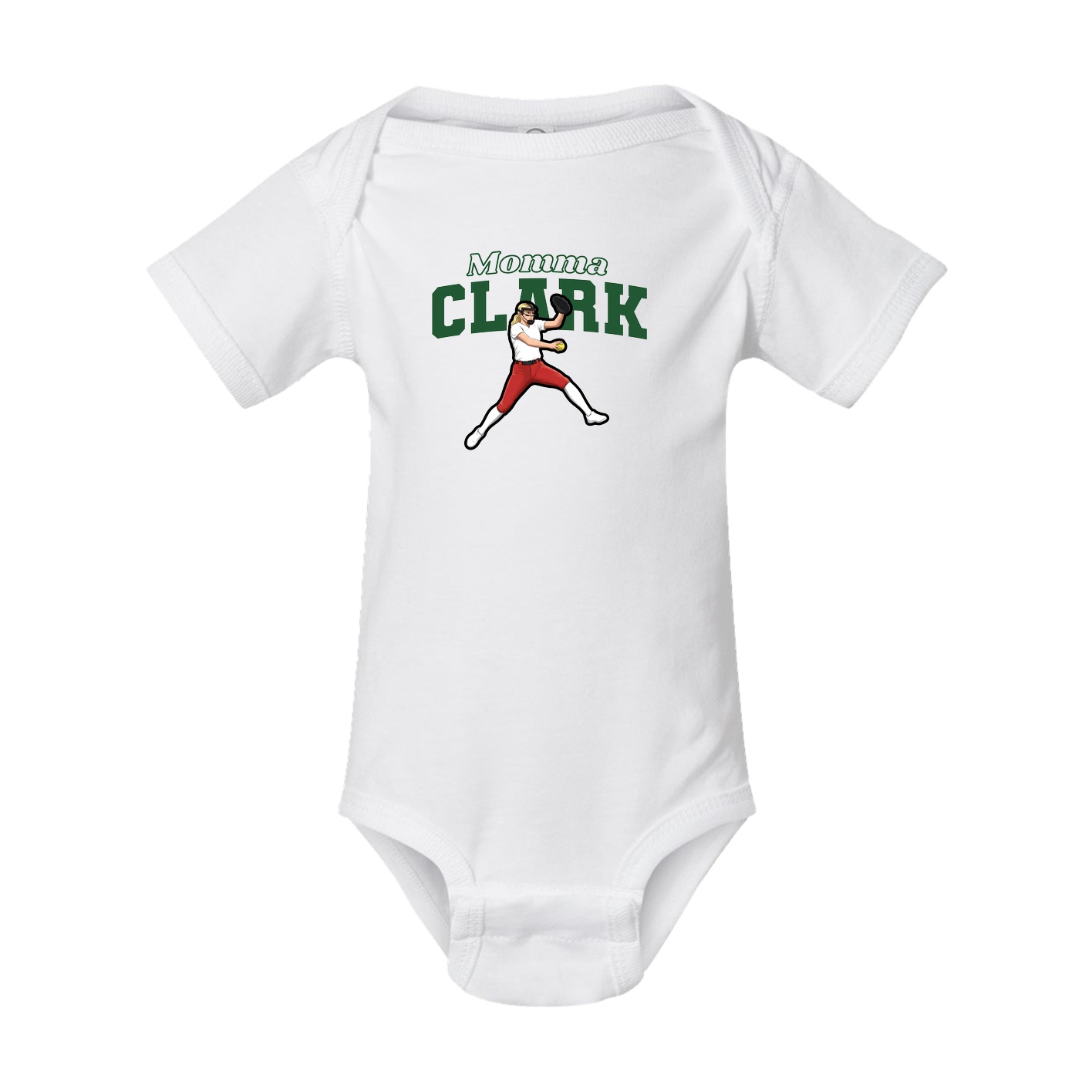 Baby Onesie — Mothers Day Block in White