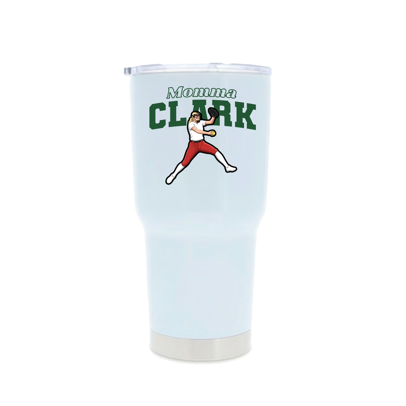 30oz Stainless Steel Tumbler — Mothers Day Block in White