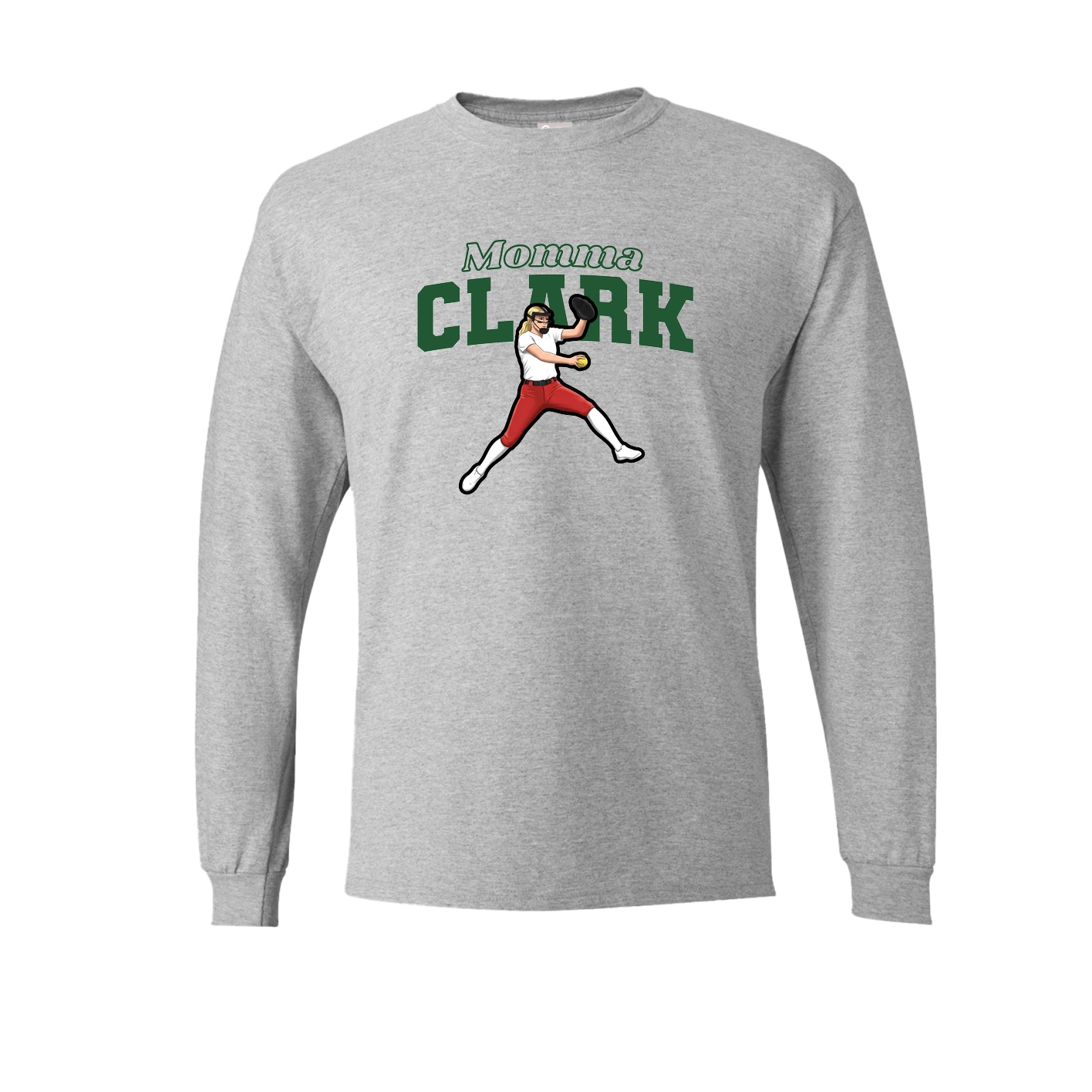 Long Sleeve Tee — Mothers Day Block in Grey