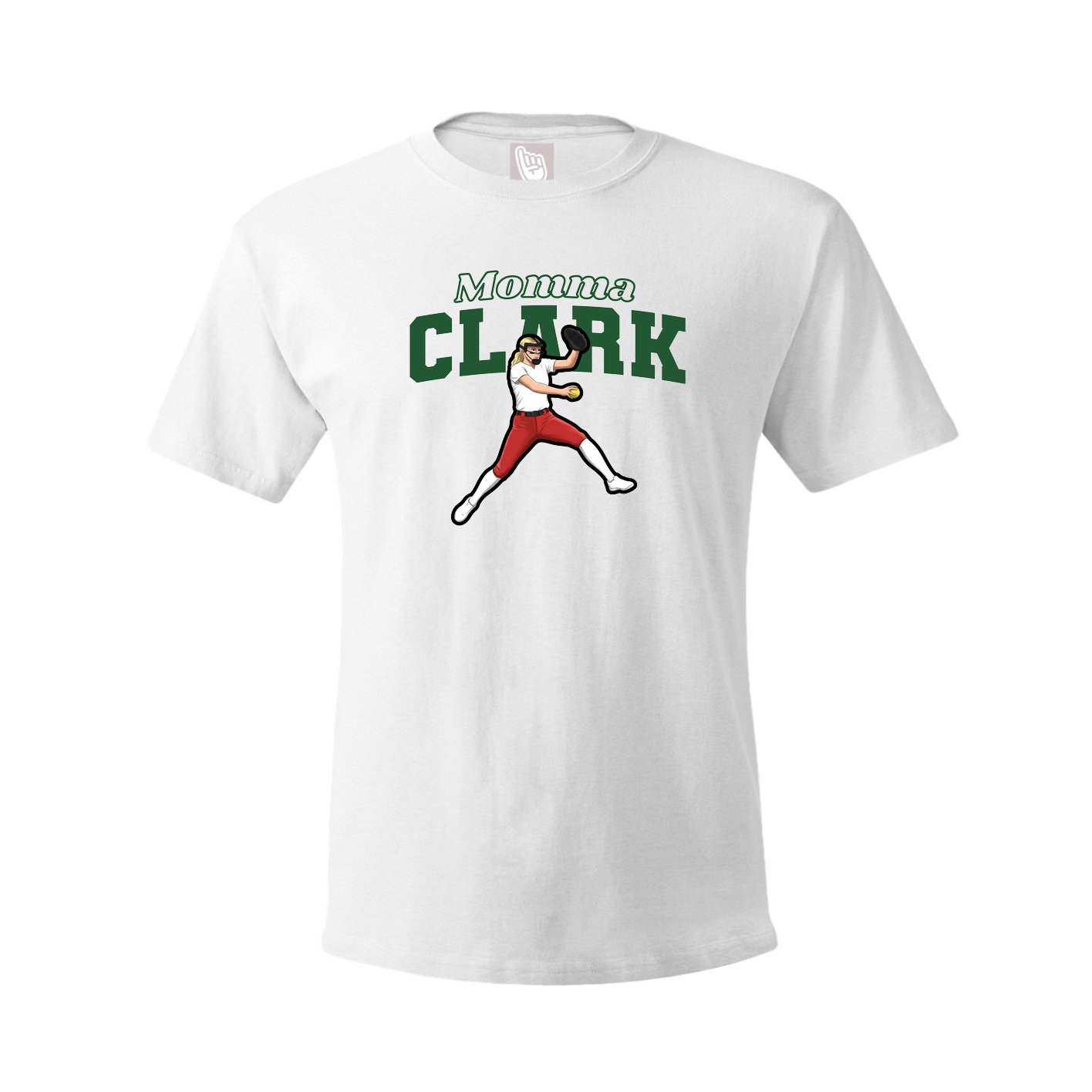 Youth Tee — Mothers Day Block in White