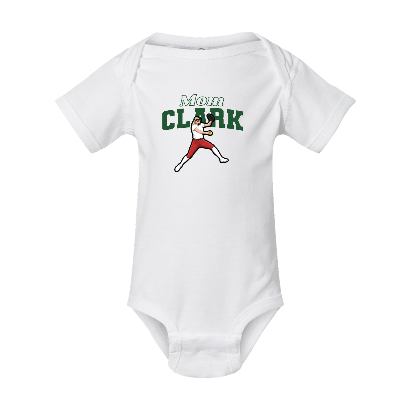 Baby Onesie — Mothers Day Block in White