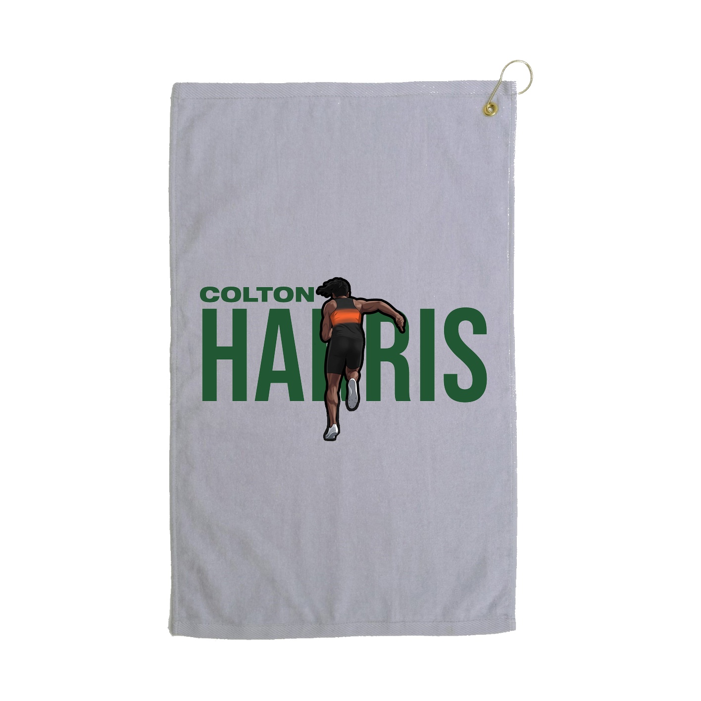 Golf Towel — Player Name in Grey
