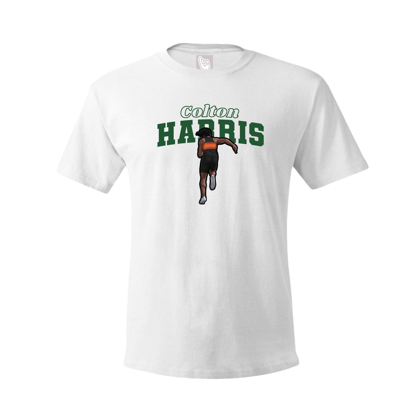Youth Tee — Name Arch in White