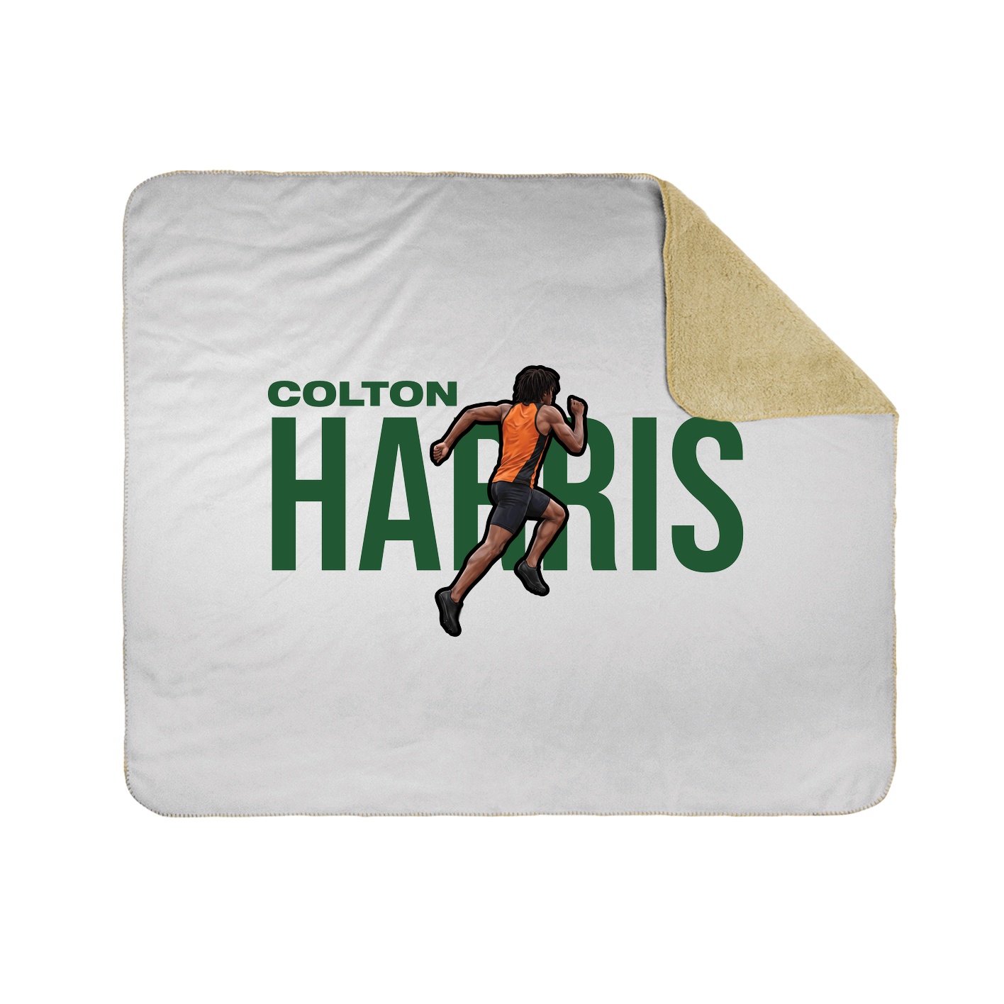 Throw Blanket — Player Name in White