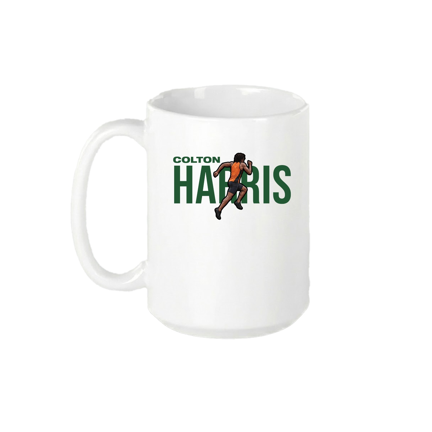 15oz Coffee Mug — Player Name in White