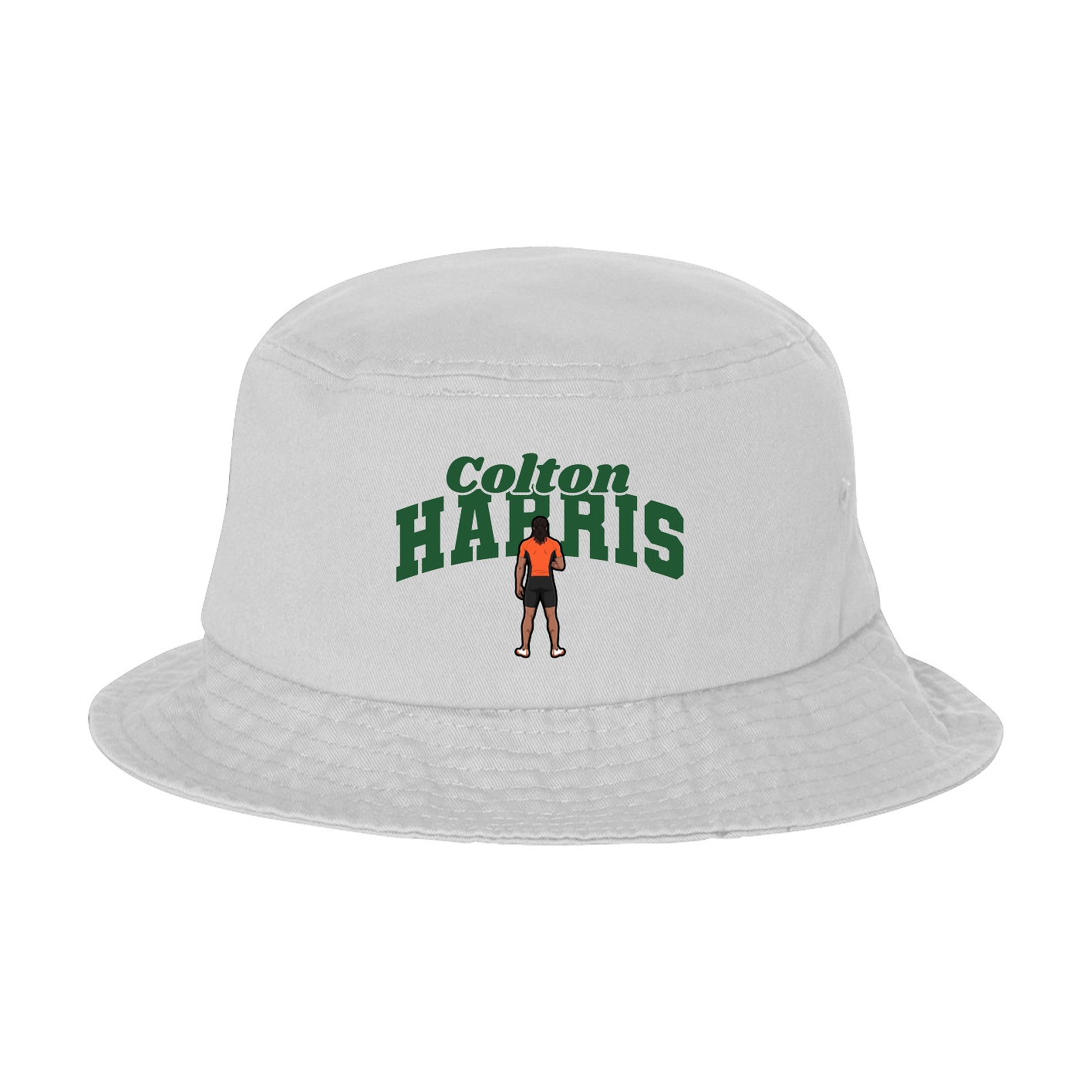 Bucket Cap — Signature Arch in White