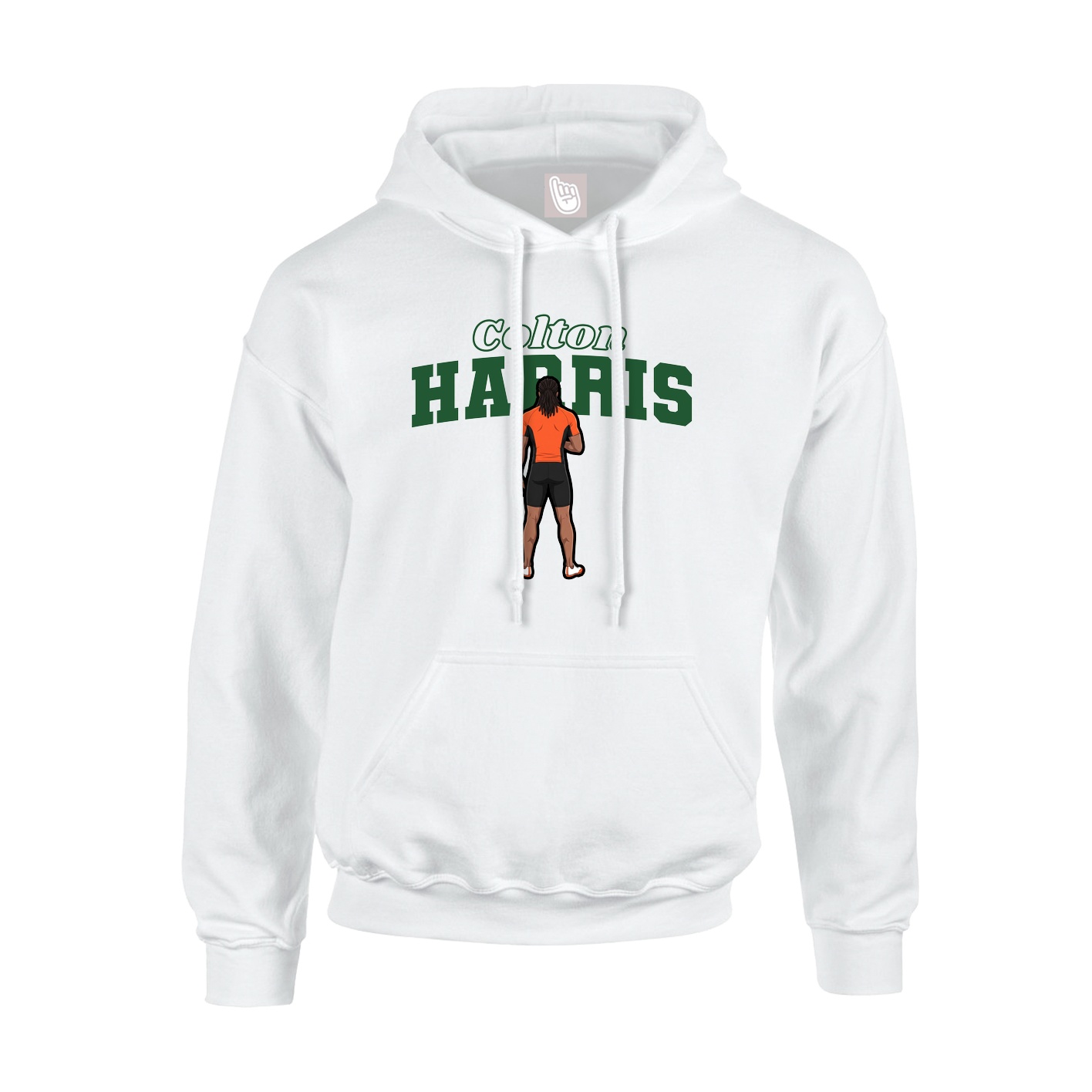 Hoodie — Name Arch in White