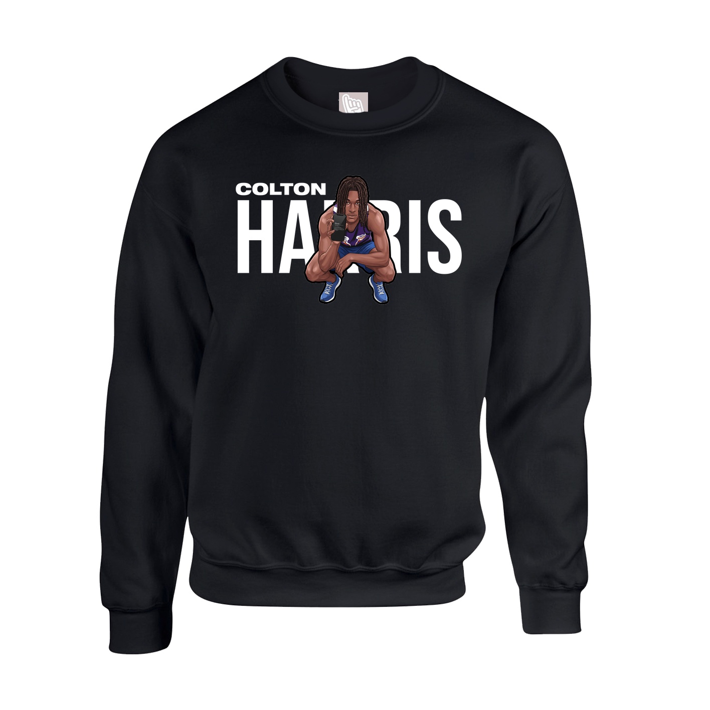 Fleece Crew — Player Name in Black
