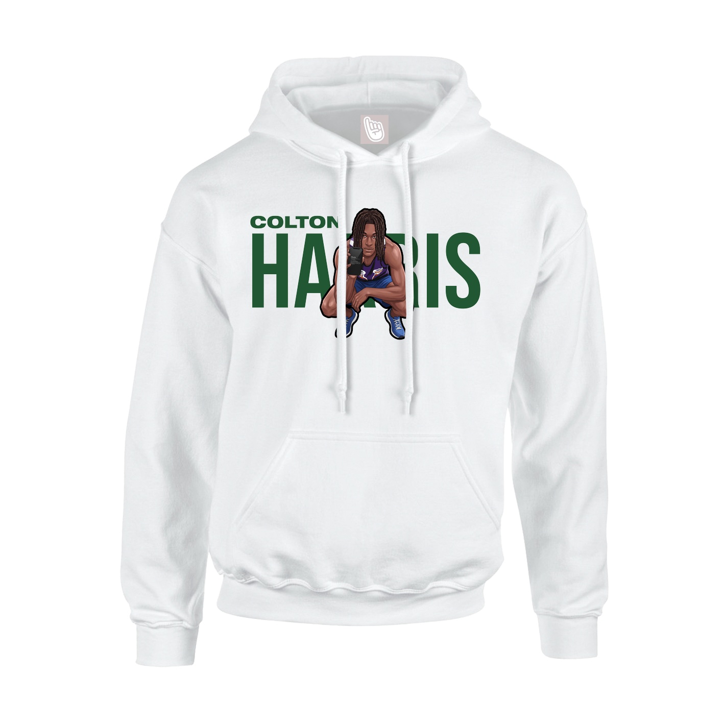 Youth Hoodie — Player Name in White