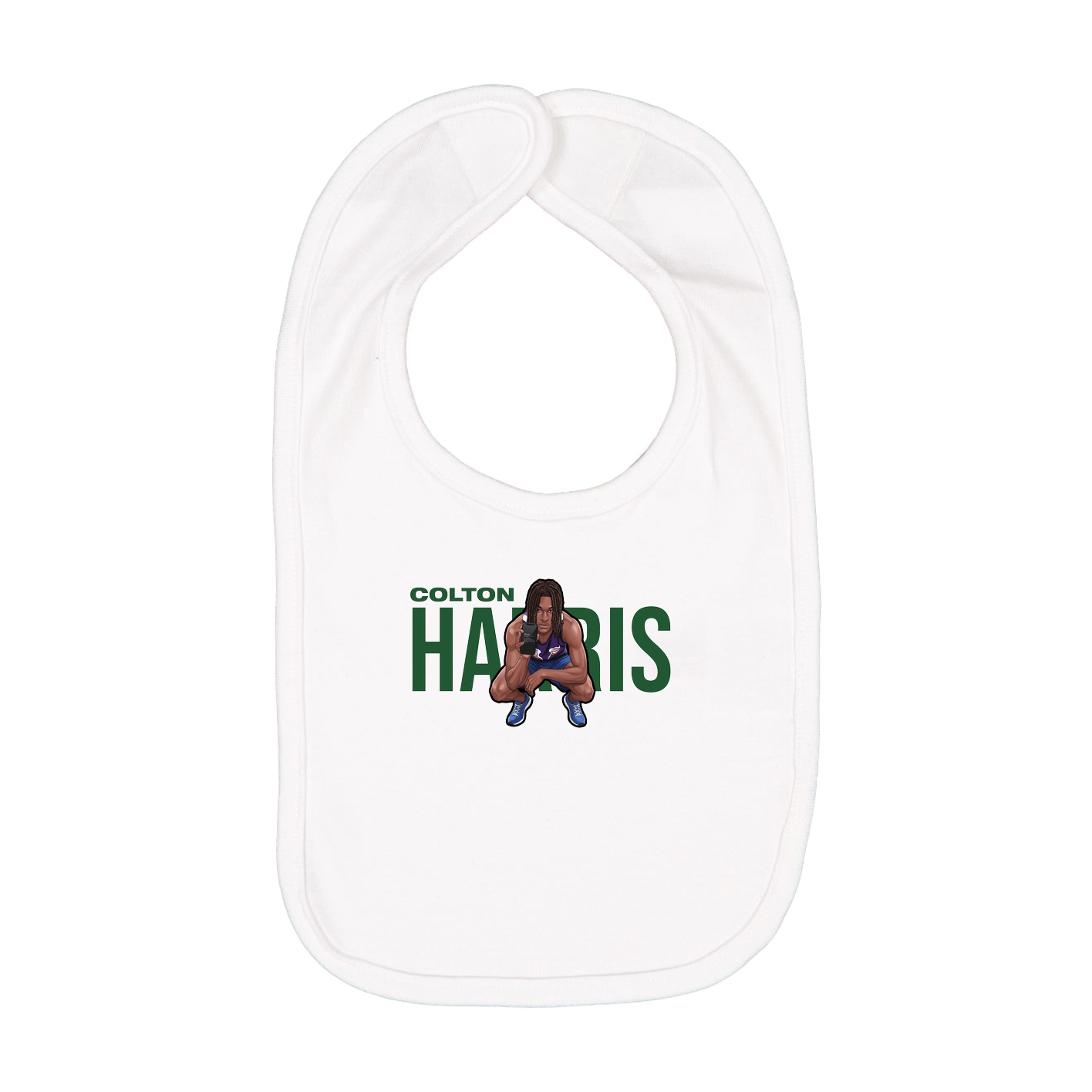 Infant Bib — Player Name in White