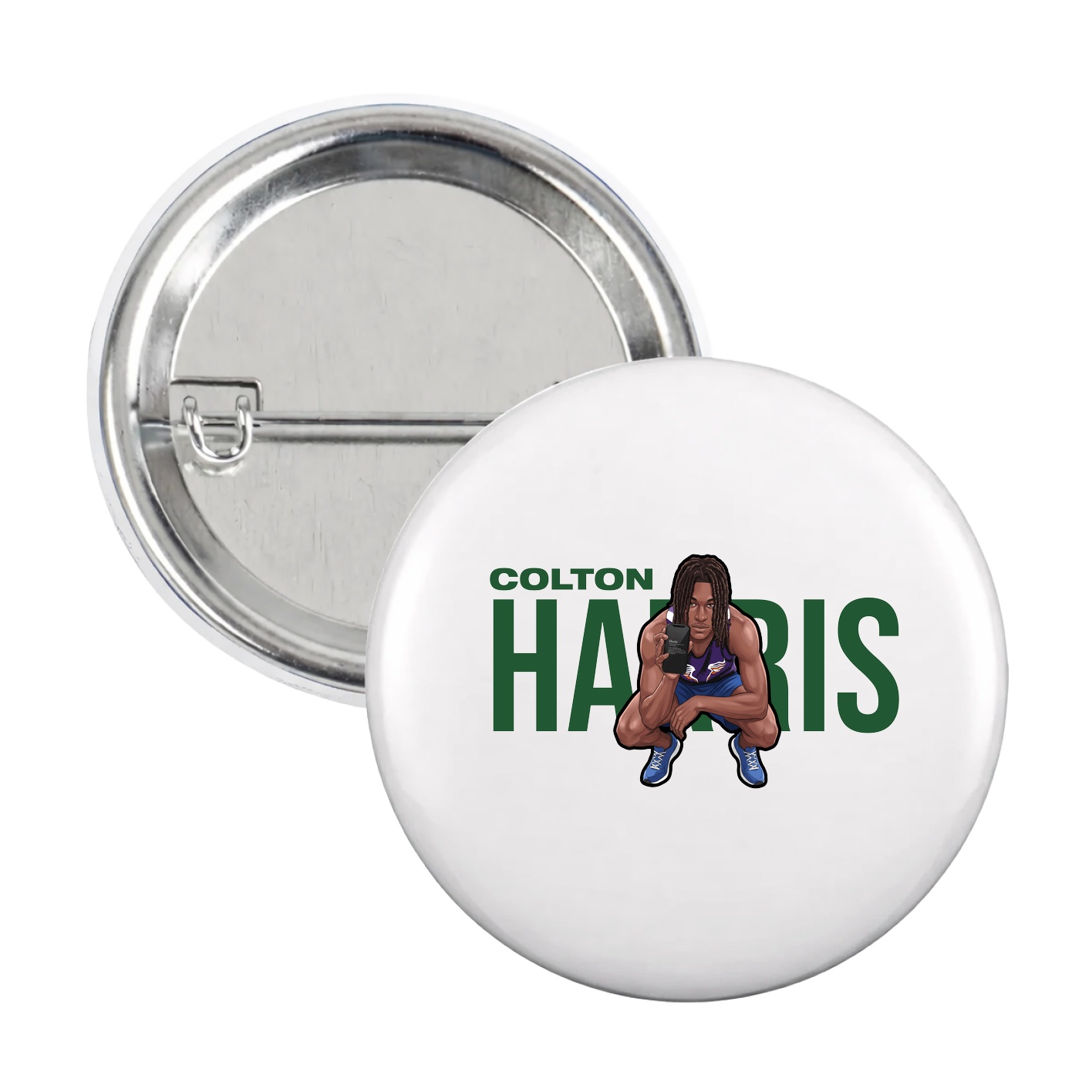 Game Day Button — Player Name in White