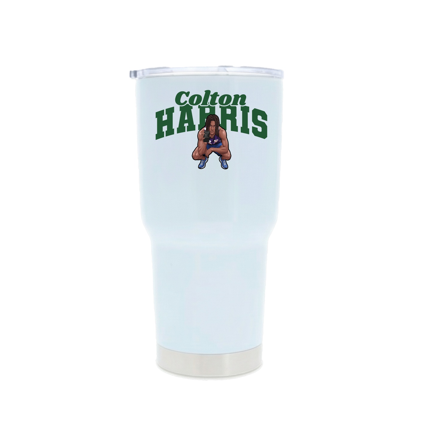 30oz Stainless Steel Tumbler — Signature Arch in White