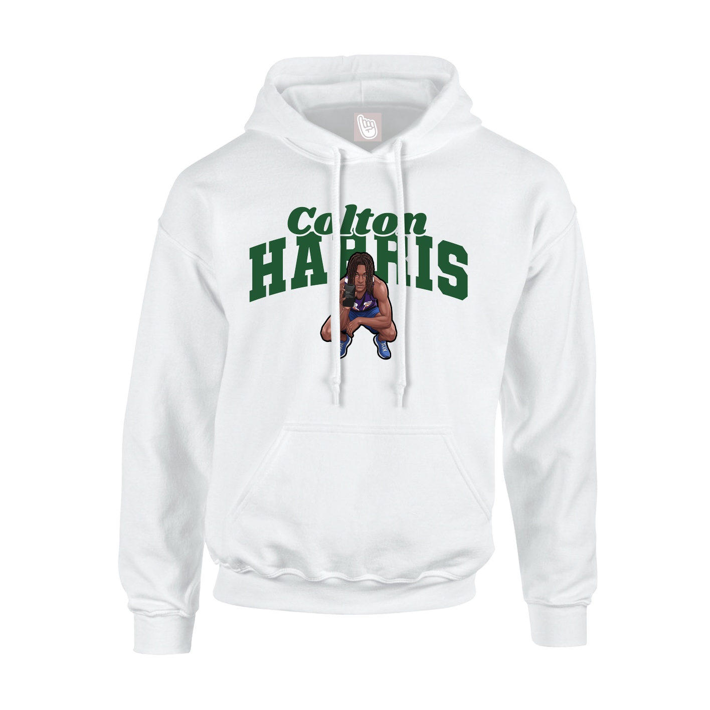 Youth Hoodie — Signature Arch in White