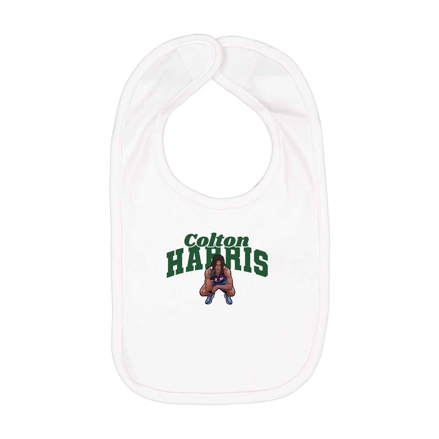 Infant Bib — Signature Arch in White