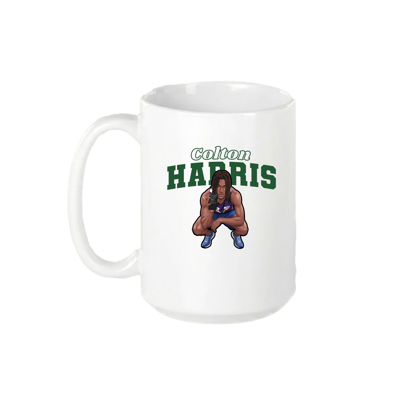 15oz Coffee Mug — Name Arch in White