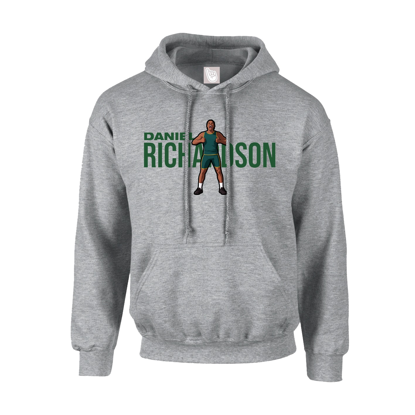Hoodie — Player Name in Grey