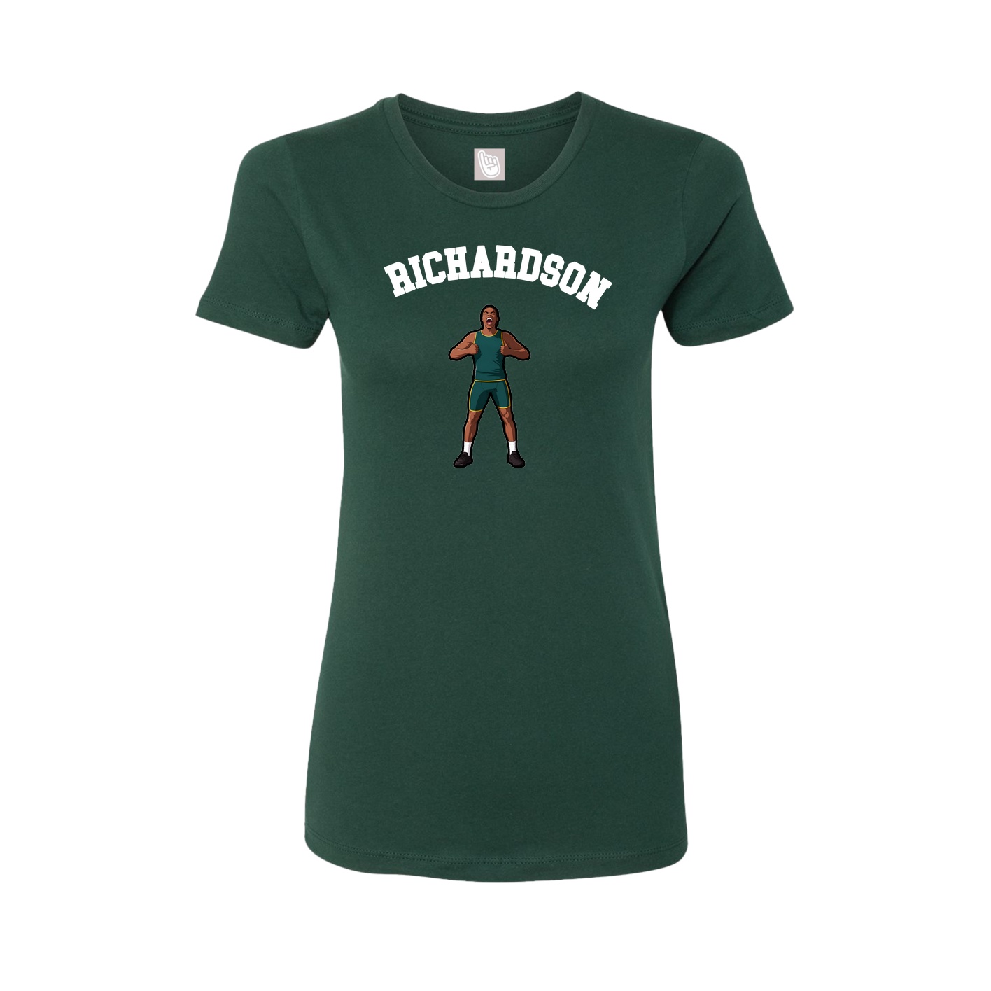 Fitted Women's Tee — Shirsey Arch in Green