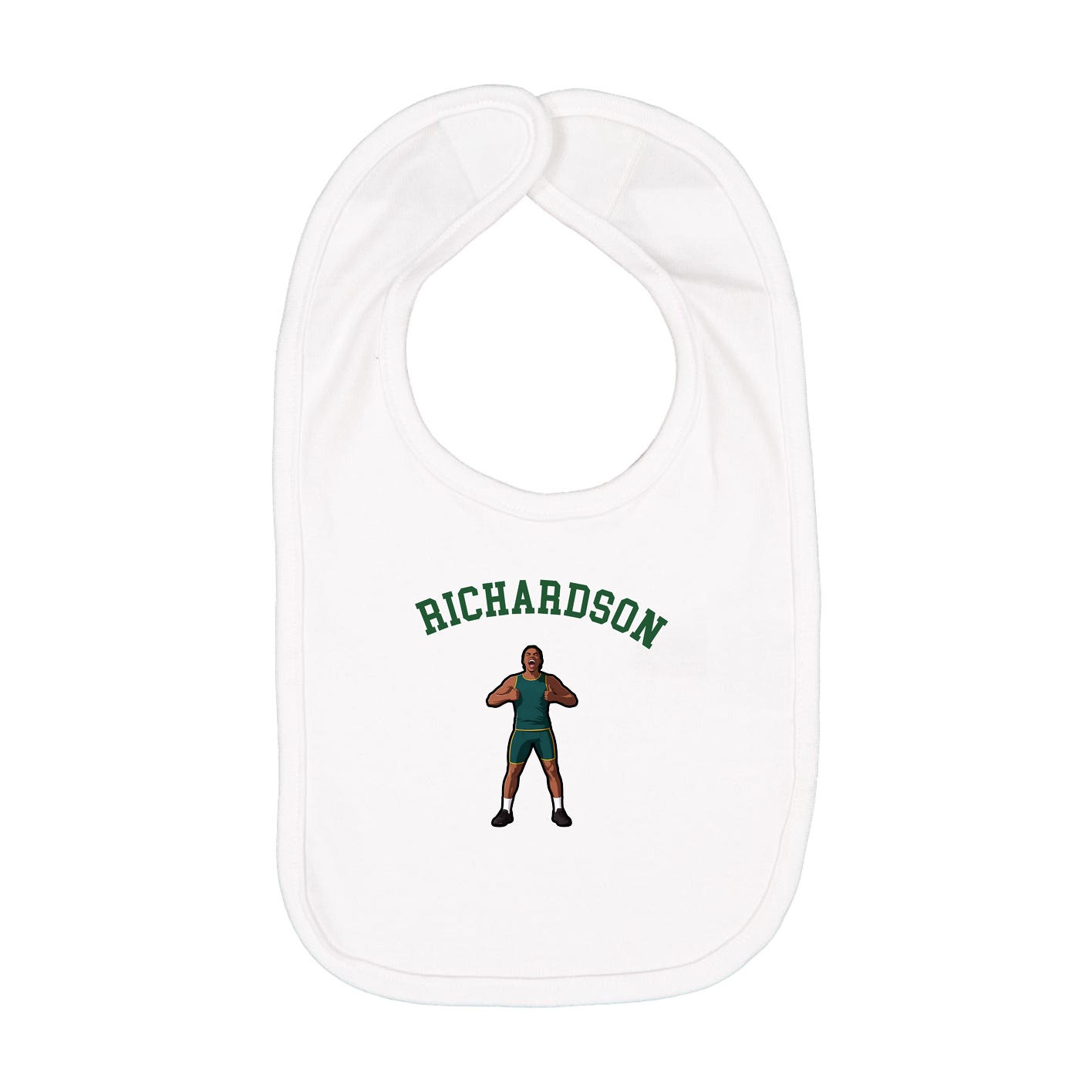 Infant Bib — Shirsey Arch in White