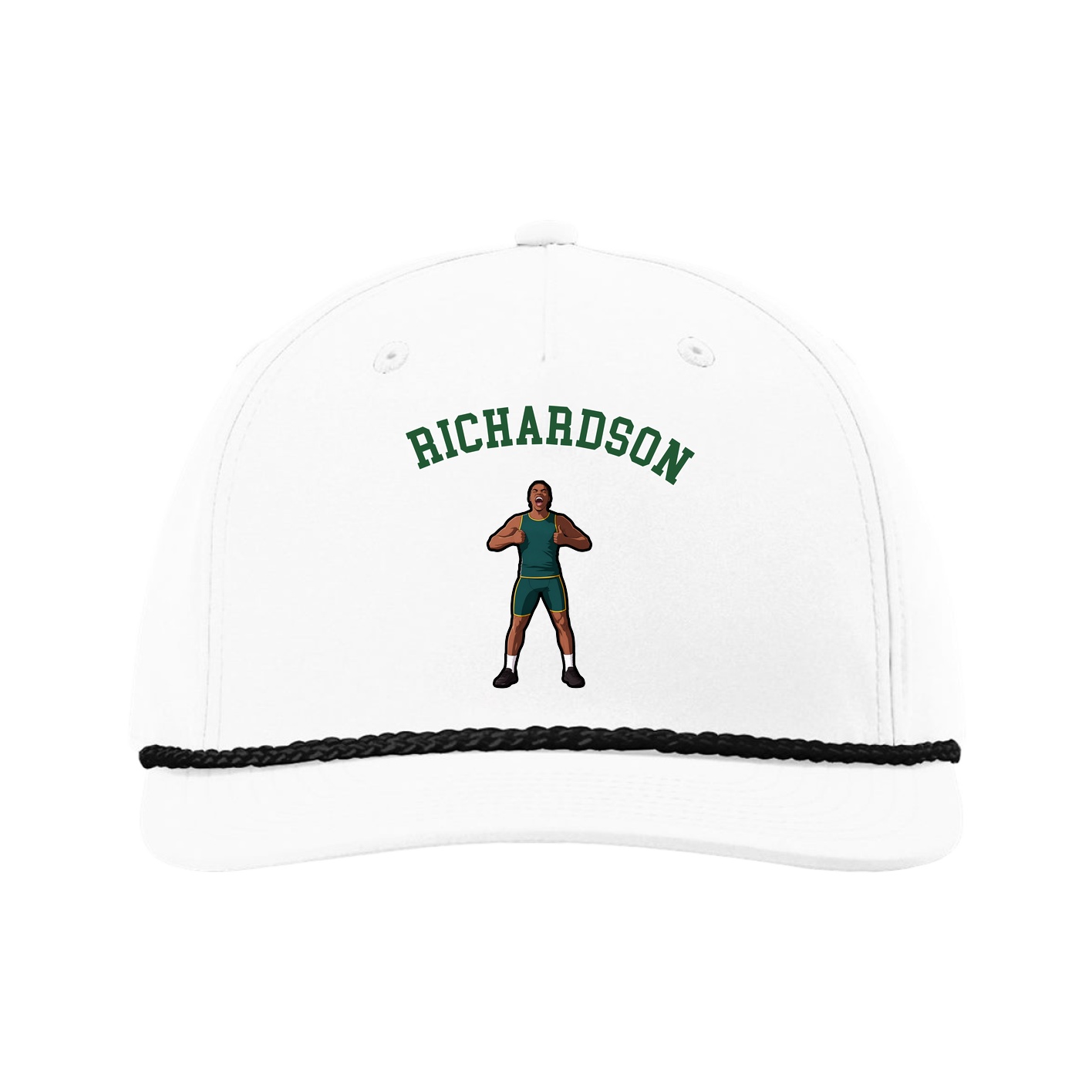 Five-Panel Classic Rope Cap — Shirsey Arch in White