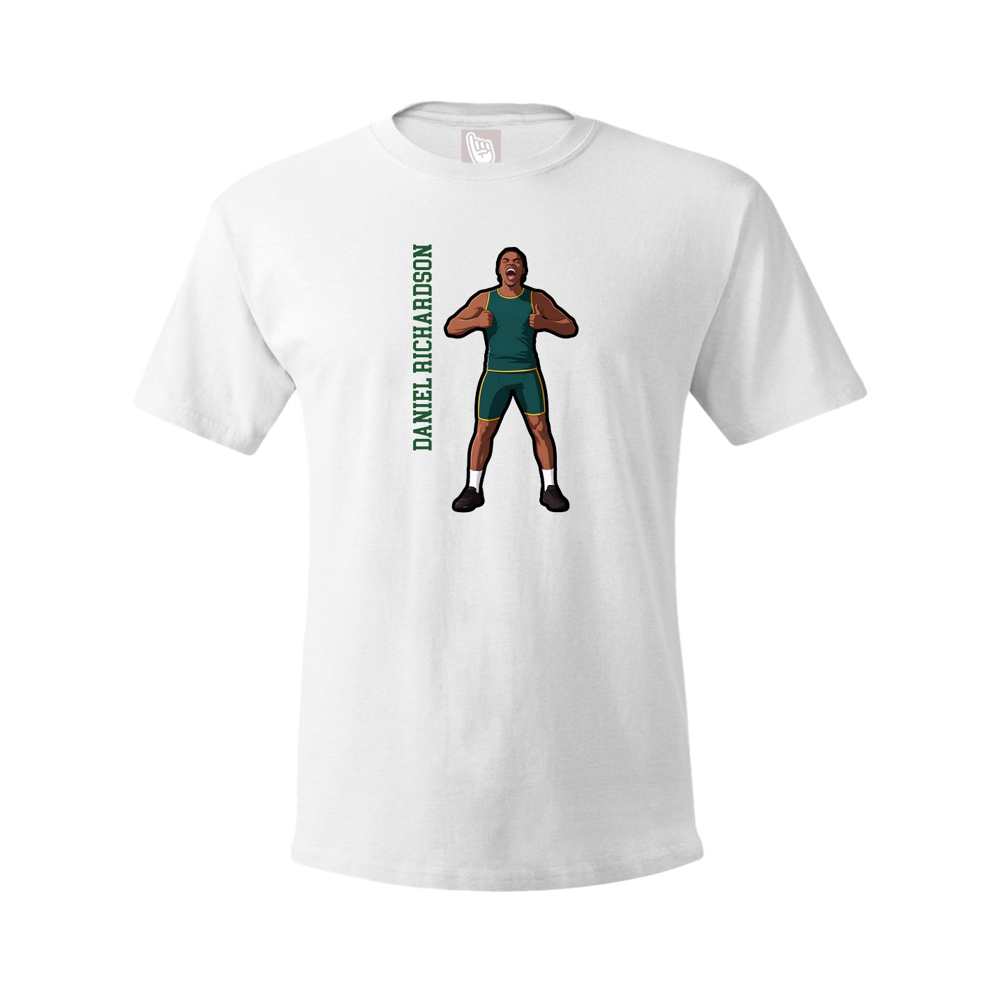 Youth Tee — Name Vertical in White