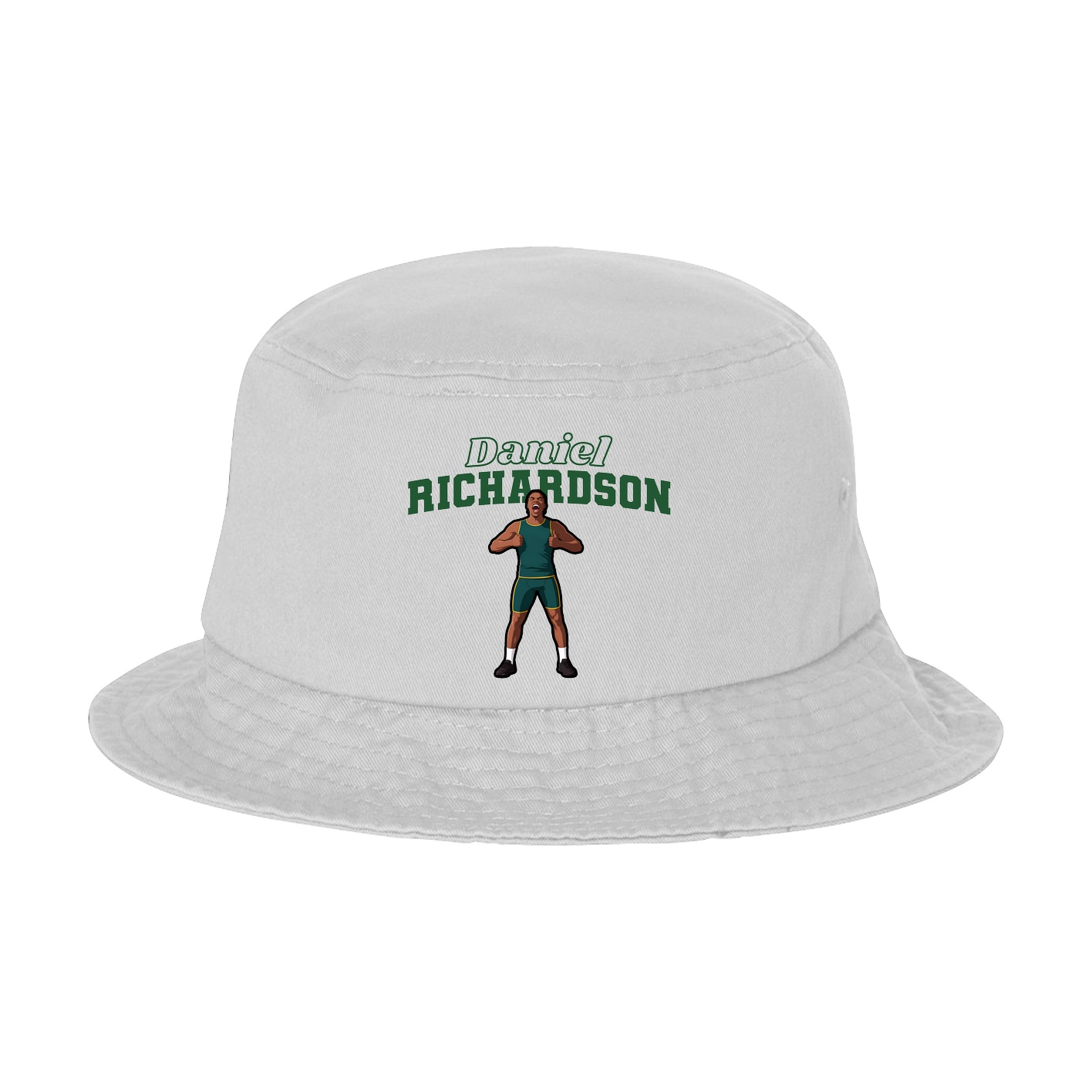 Bucket Cap — Name Arch in White
