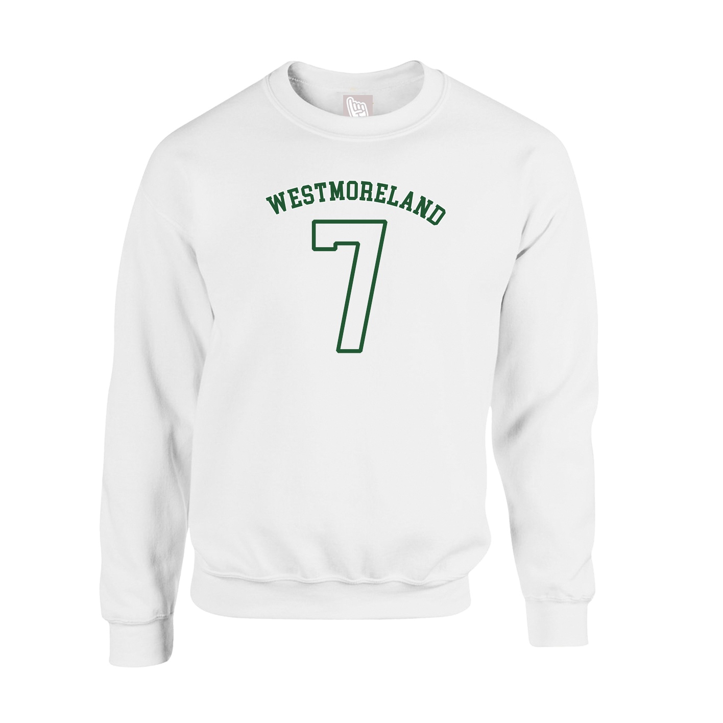 Fleece Crew — Shirsey Arch in White