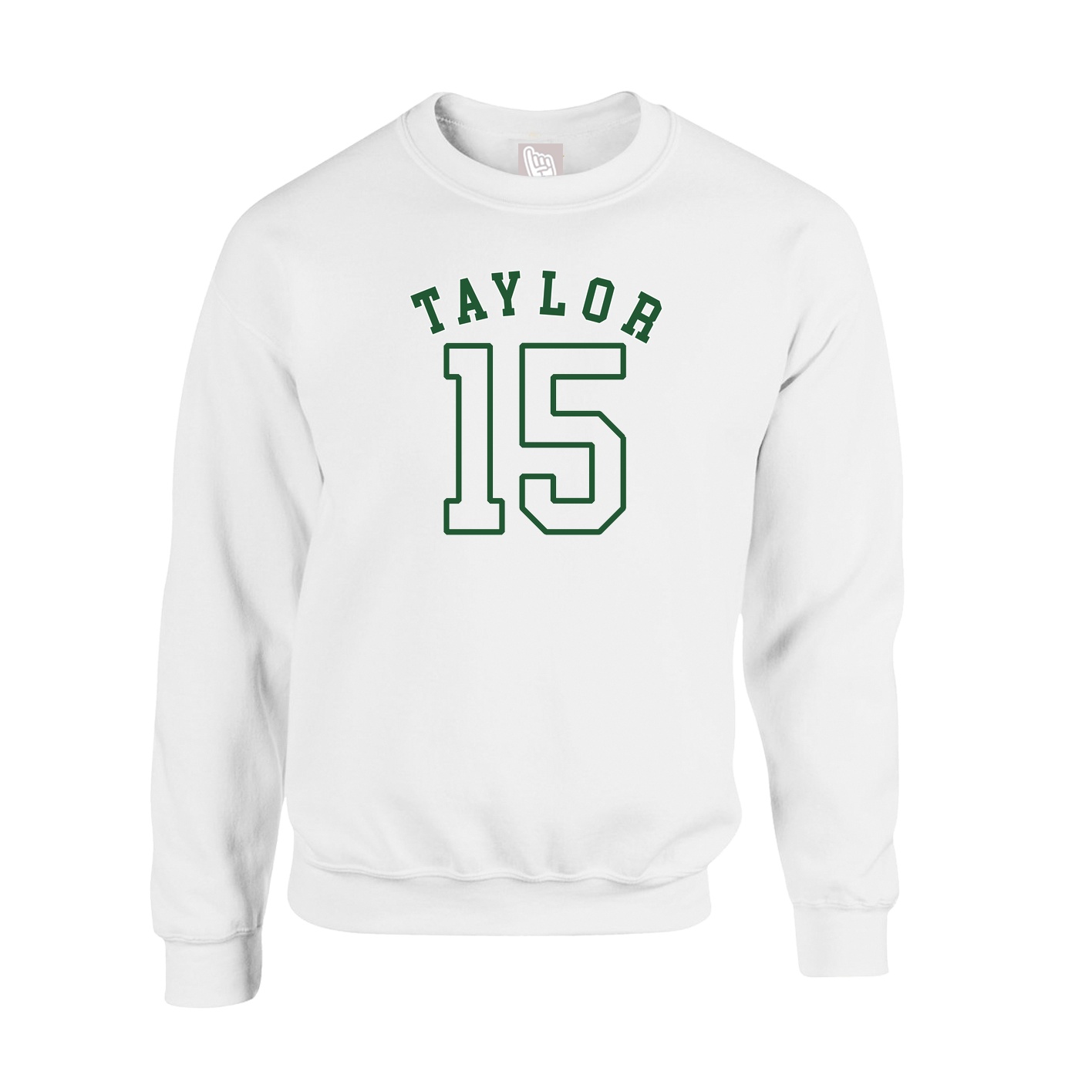 Fleece Crew — Shirsey Arch in White