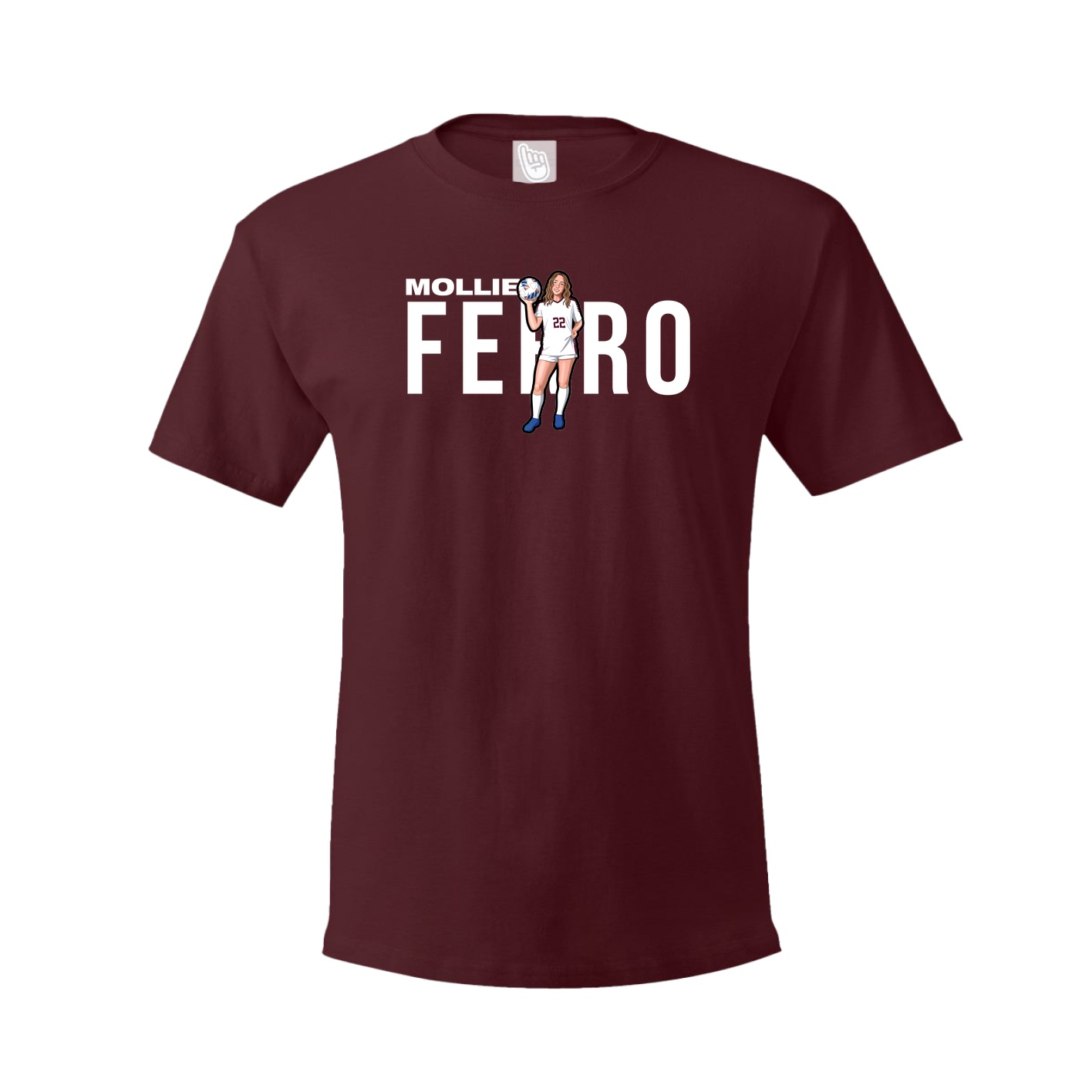 Youth Tee — Player Name in Maroon