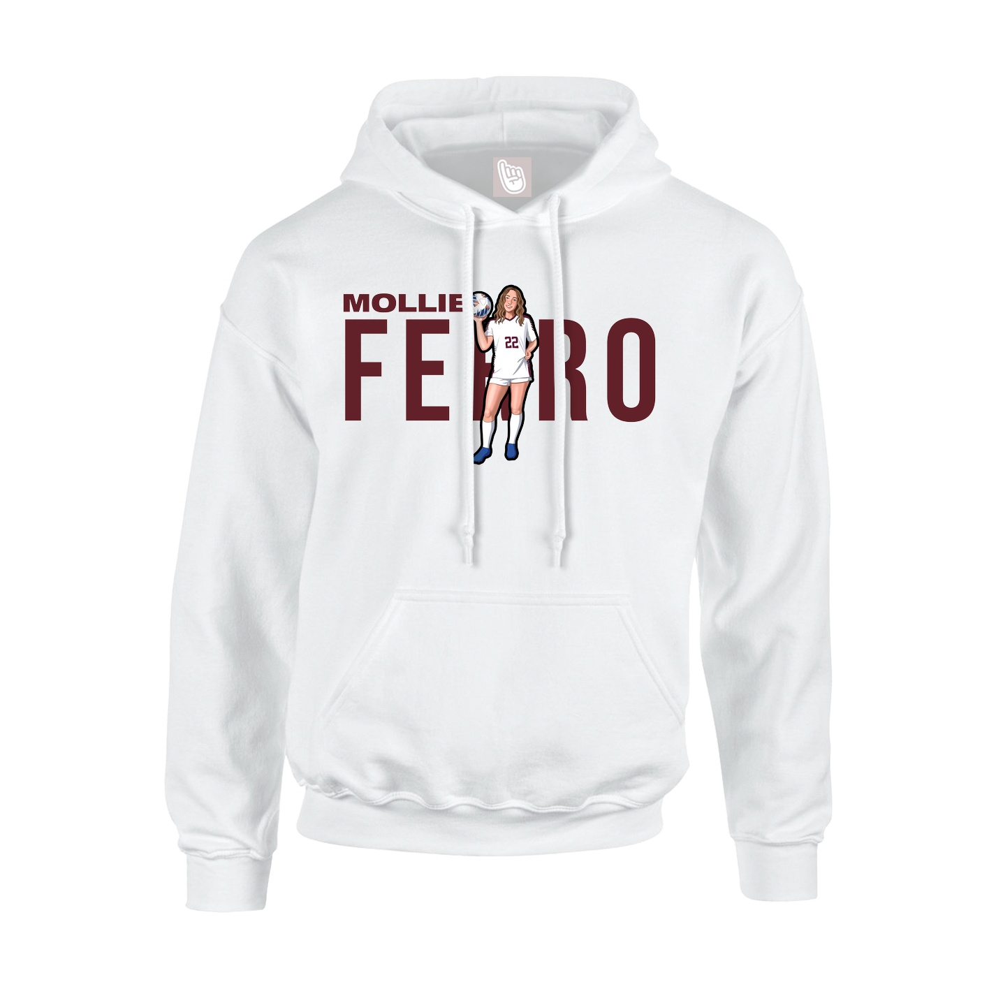 Hoodie — Player Name in White