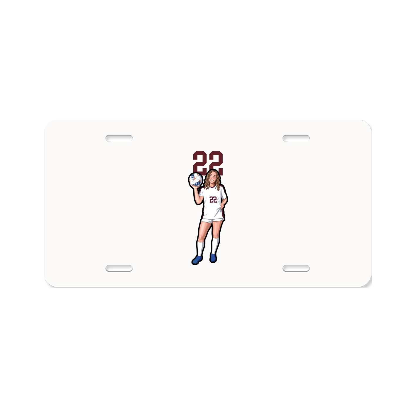 License Plate — Number Top in Classic