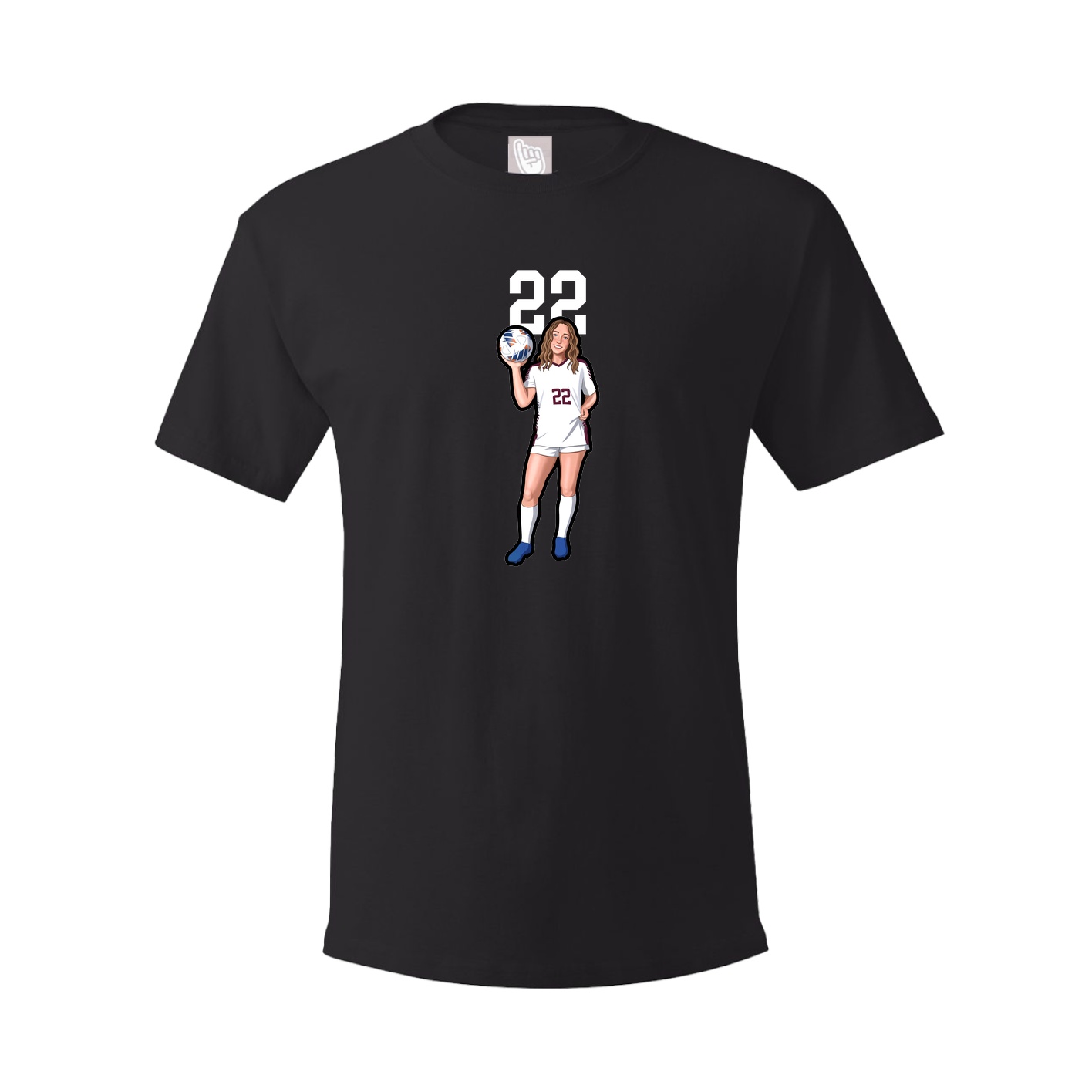 Youth Tee — Number Top in Black