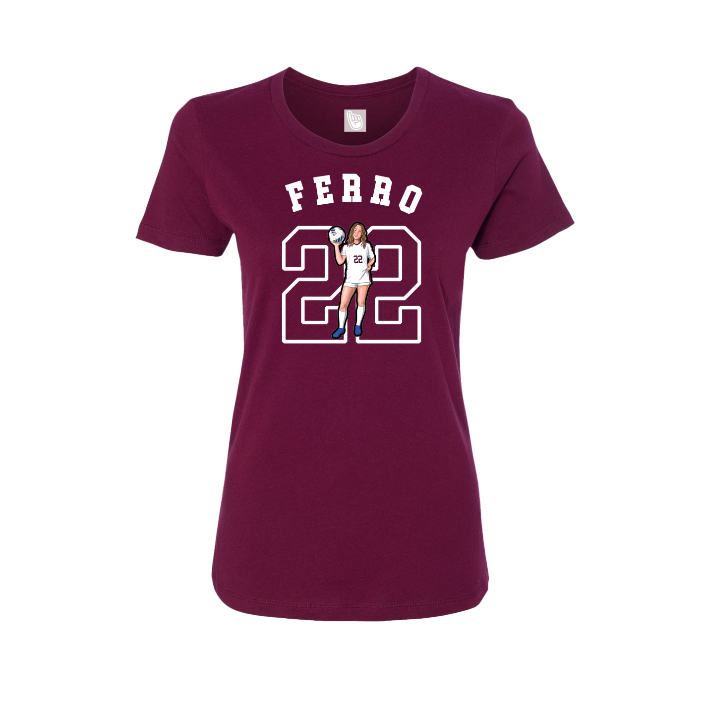 Fitted Women's Tee — Shirsey Arch in Maroon